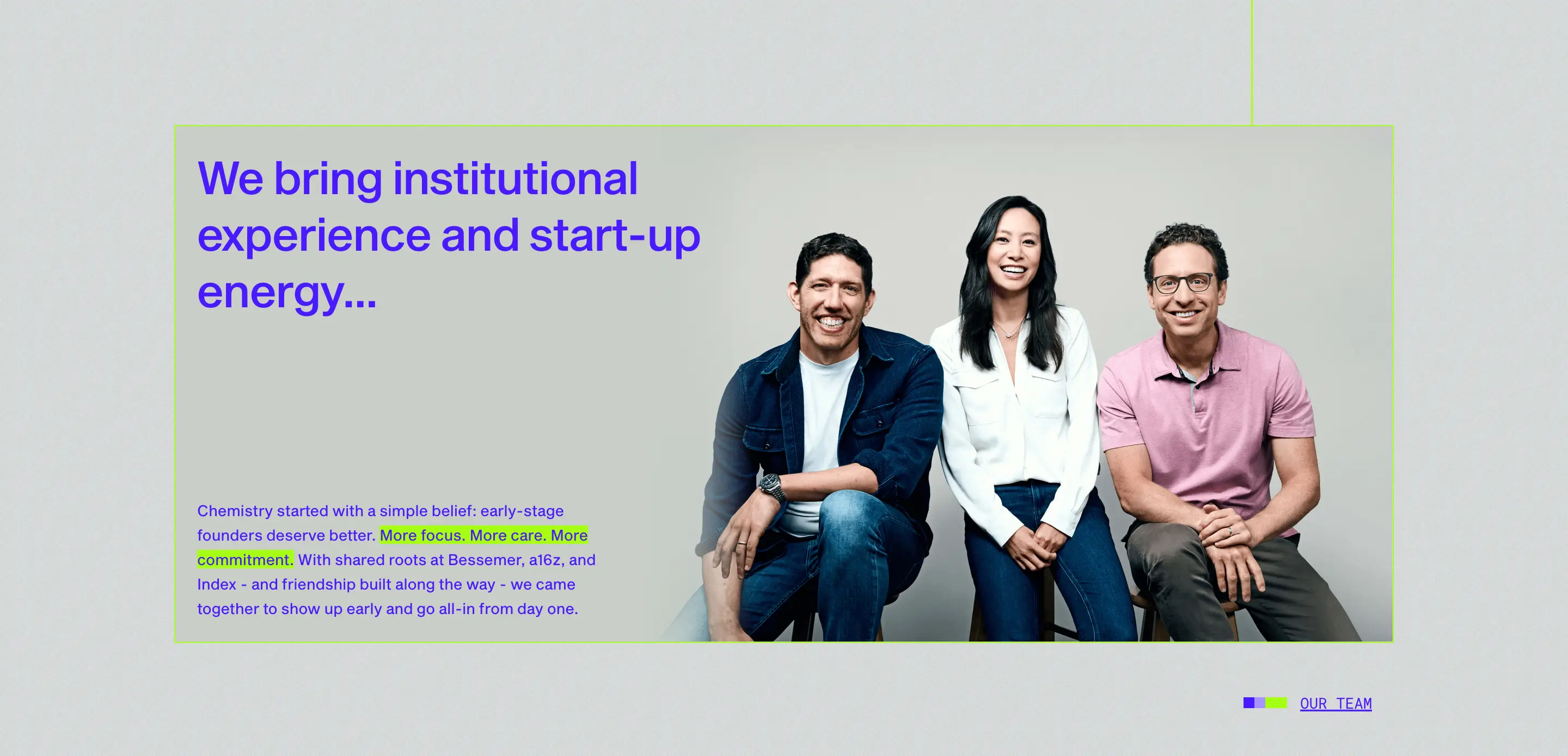 Chemistry Founder Team Design