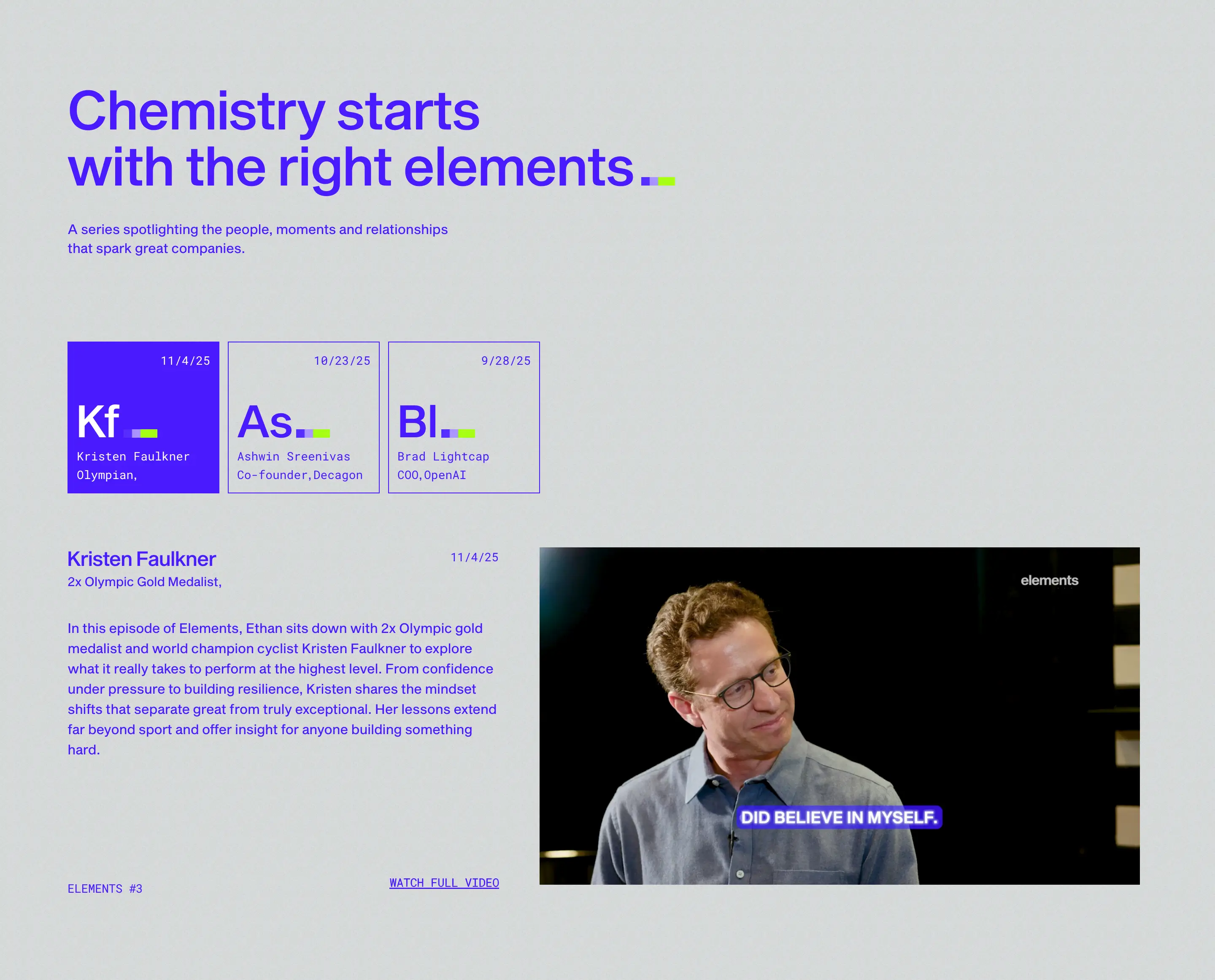 Chemistry Interview Design