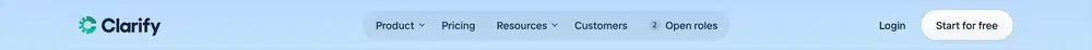 Clarify Navigation Navbar Design