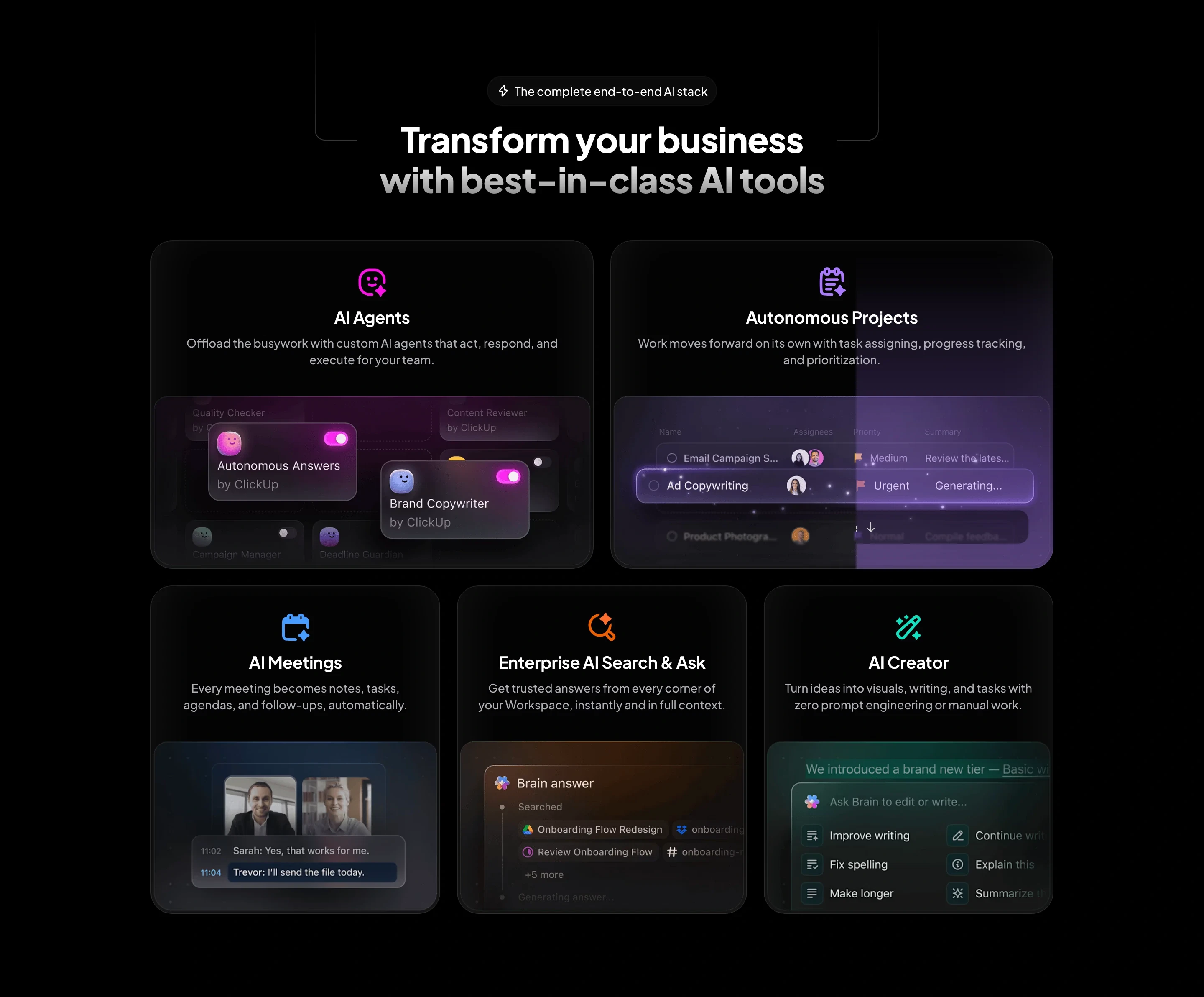 ClickUp AI Tools Feature Design