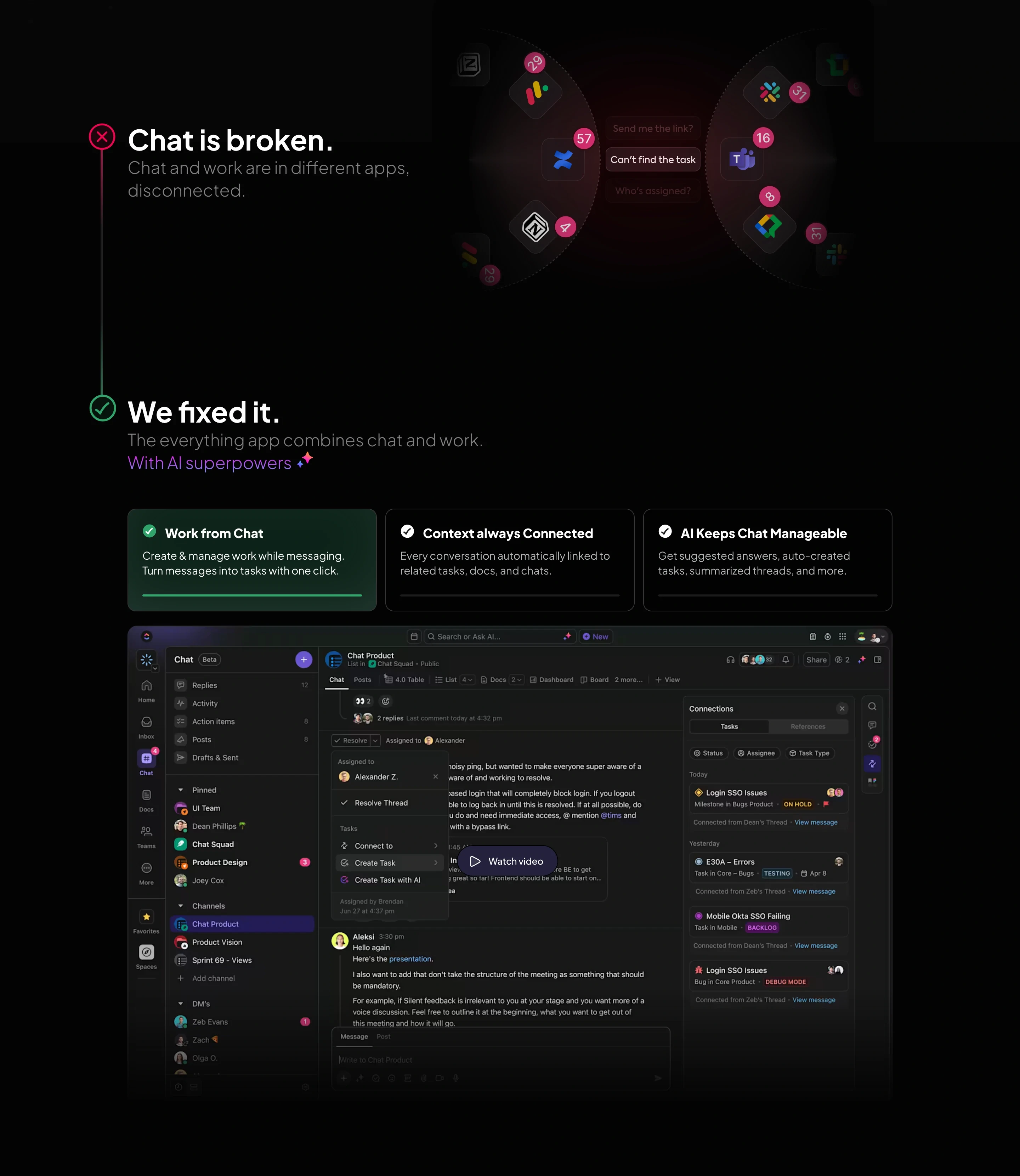 ClickUp Communication Feature Design