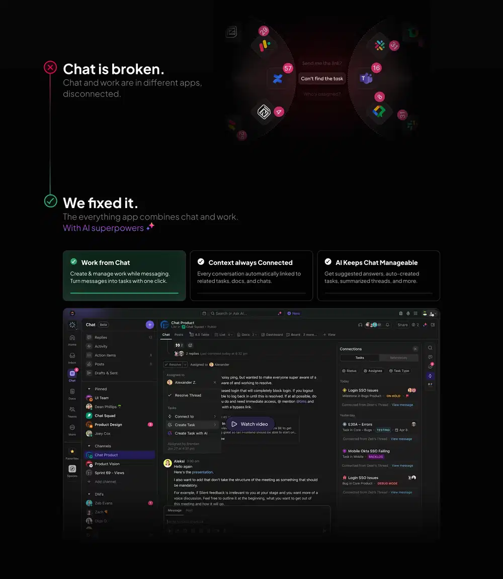 ClickUp Communication Feature Design