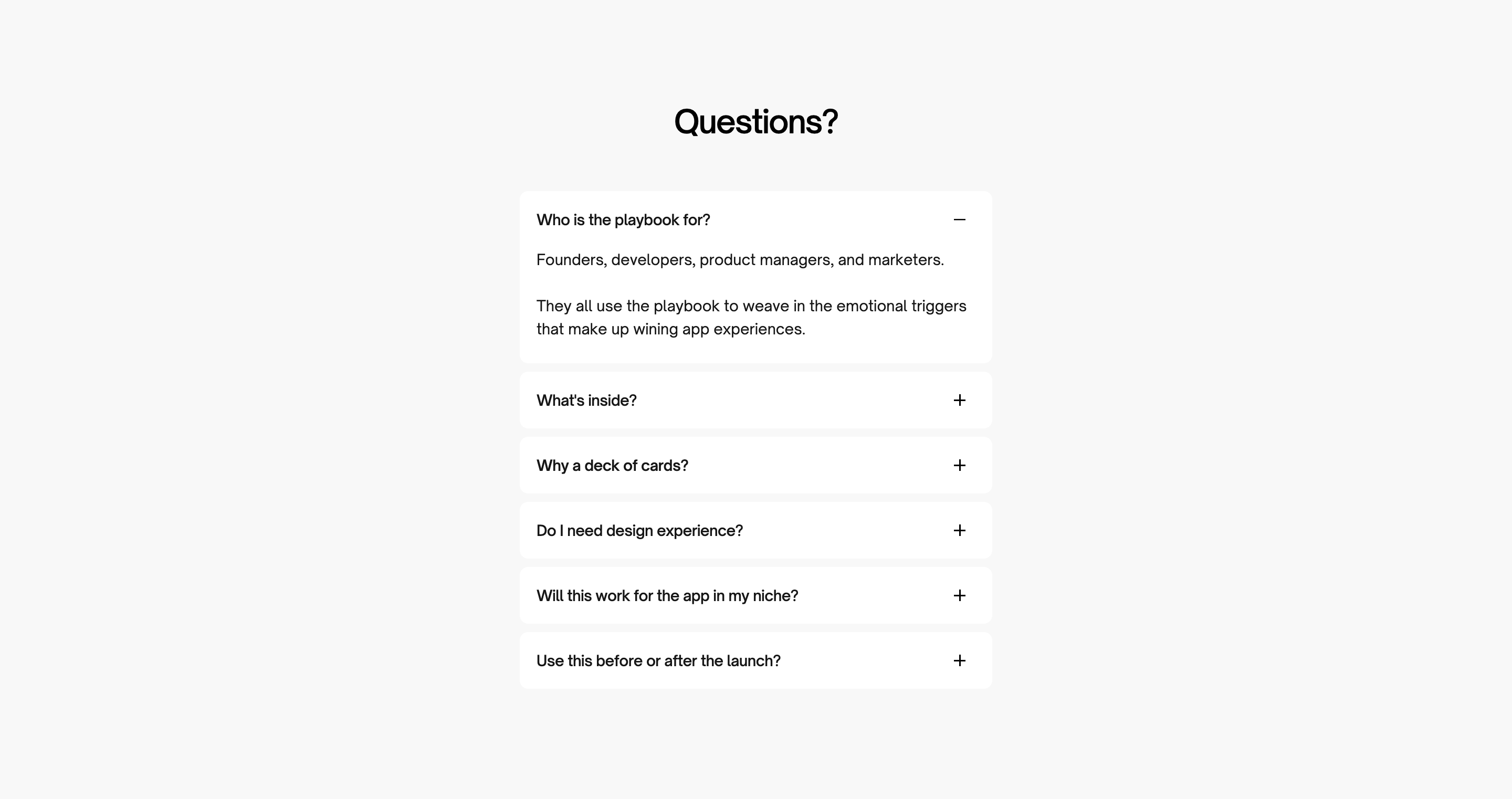 Consumer App Questions Faq Design
