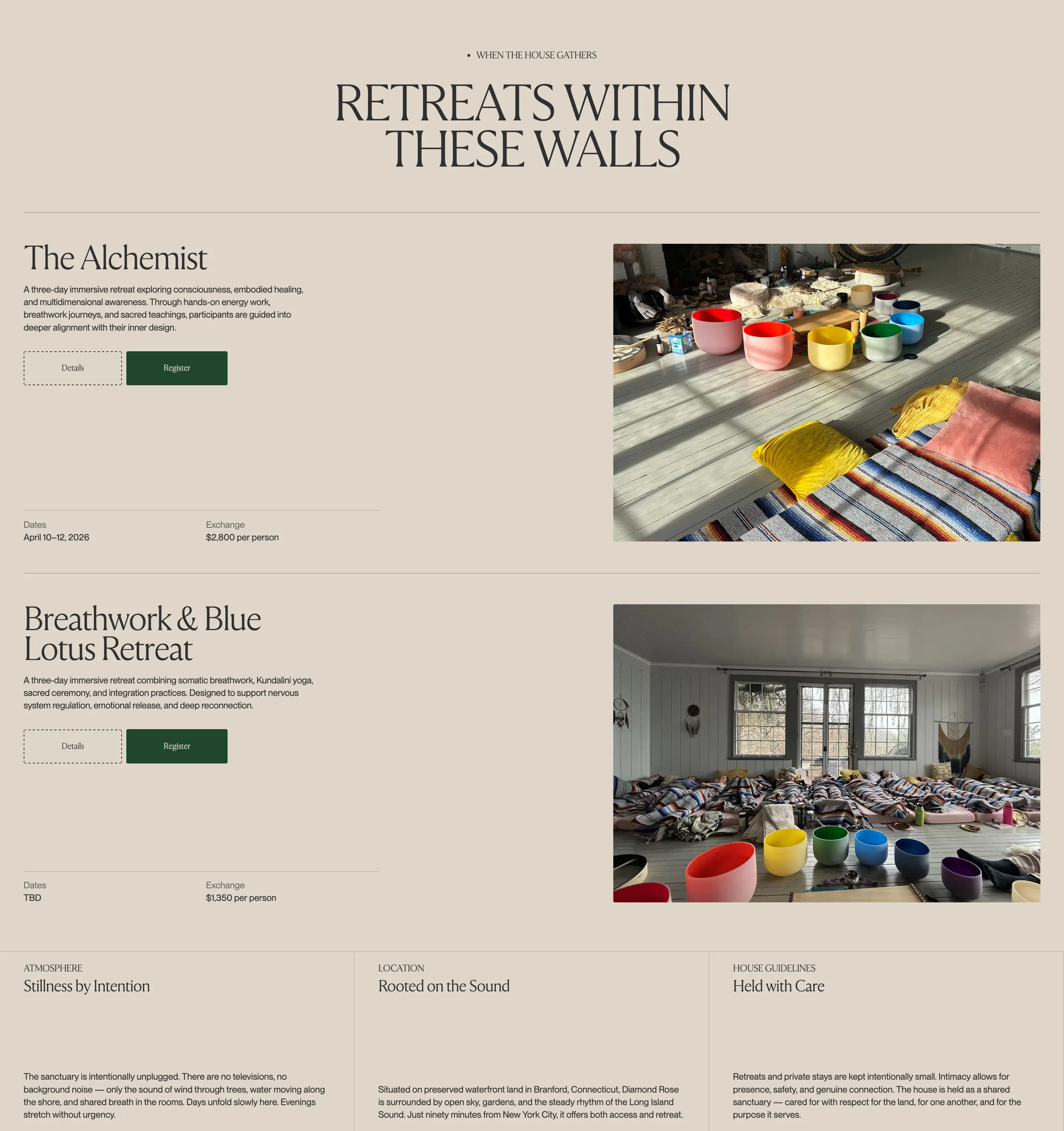 Diamond Rose Retreat Feature Design