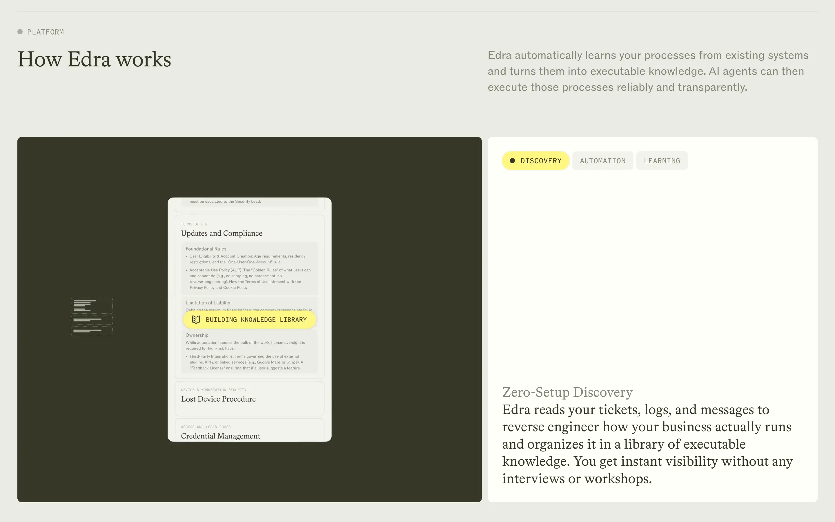 Edra Platform Feature Design