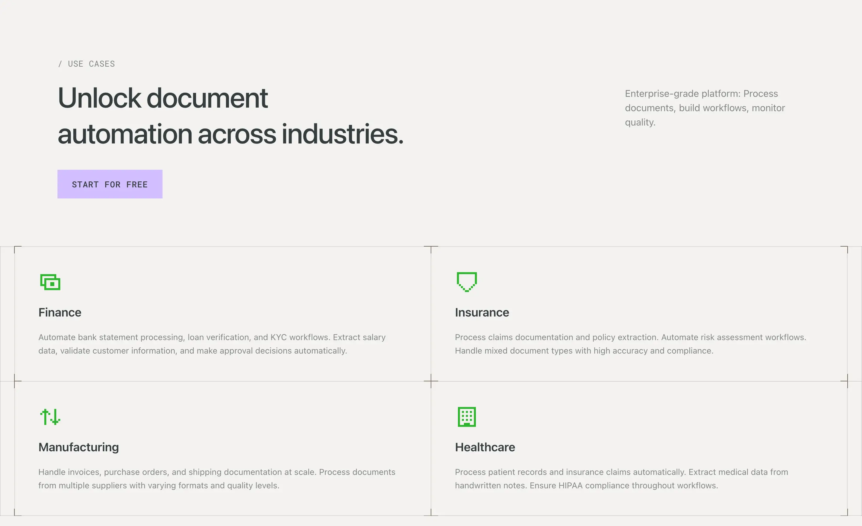 EigenPal Use Cases Grid Feature Design