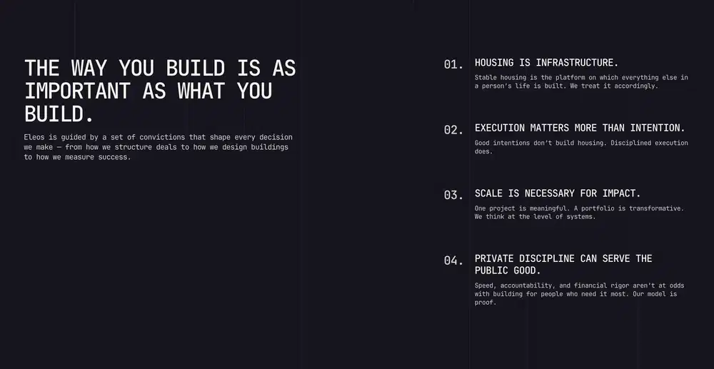 Eleos Principles Values Design