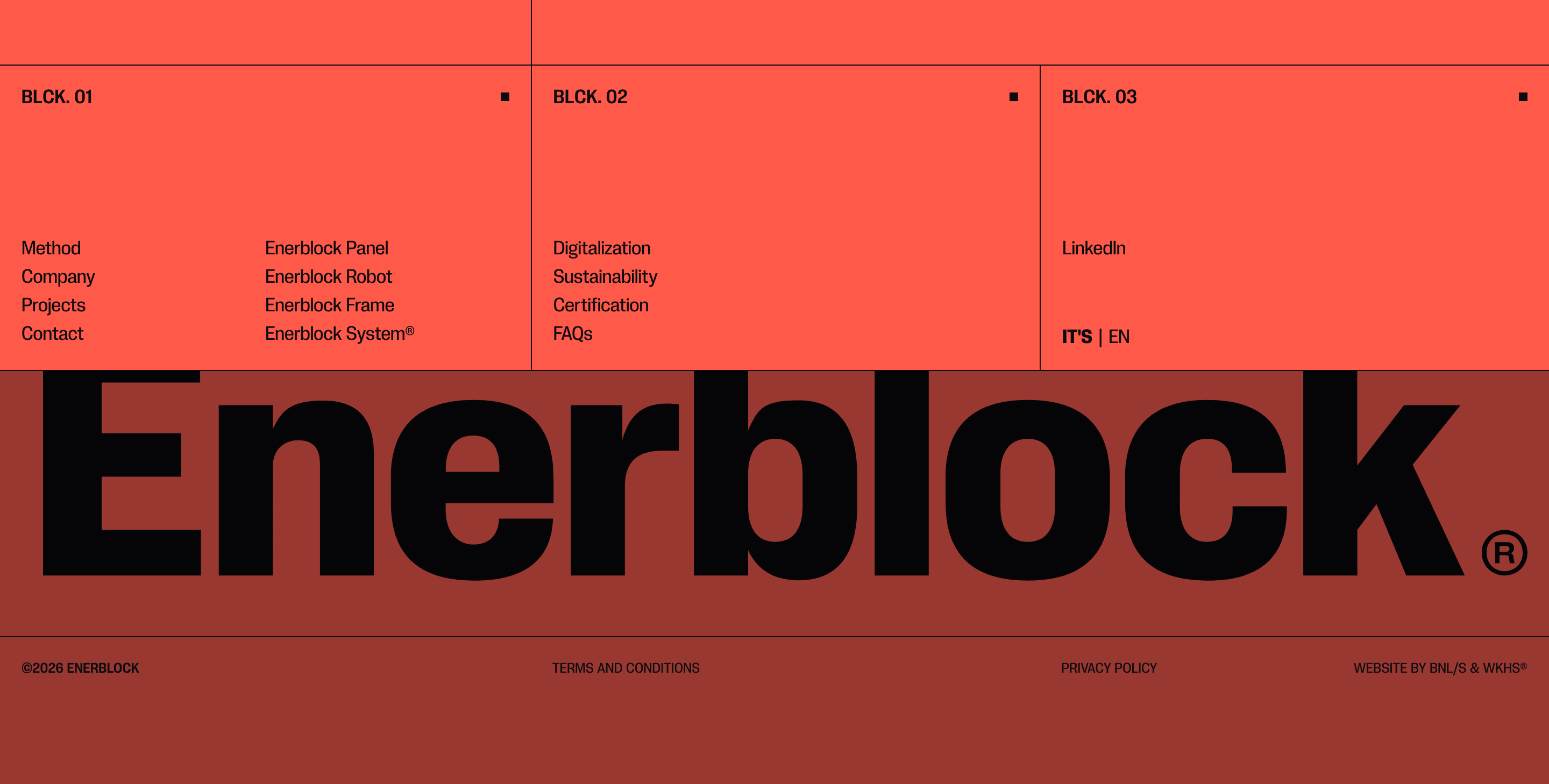 Enerblock Navigation Footer Design
