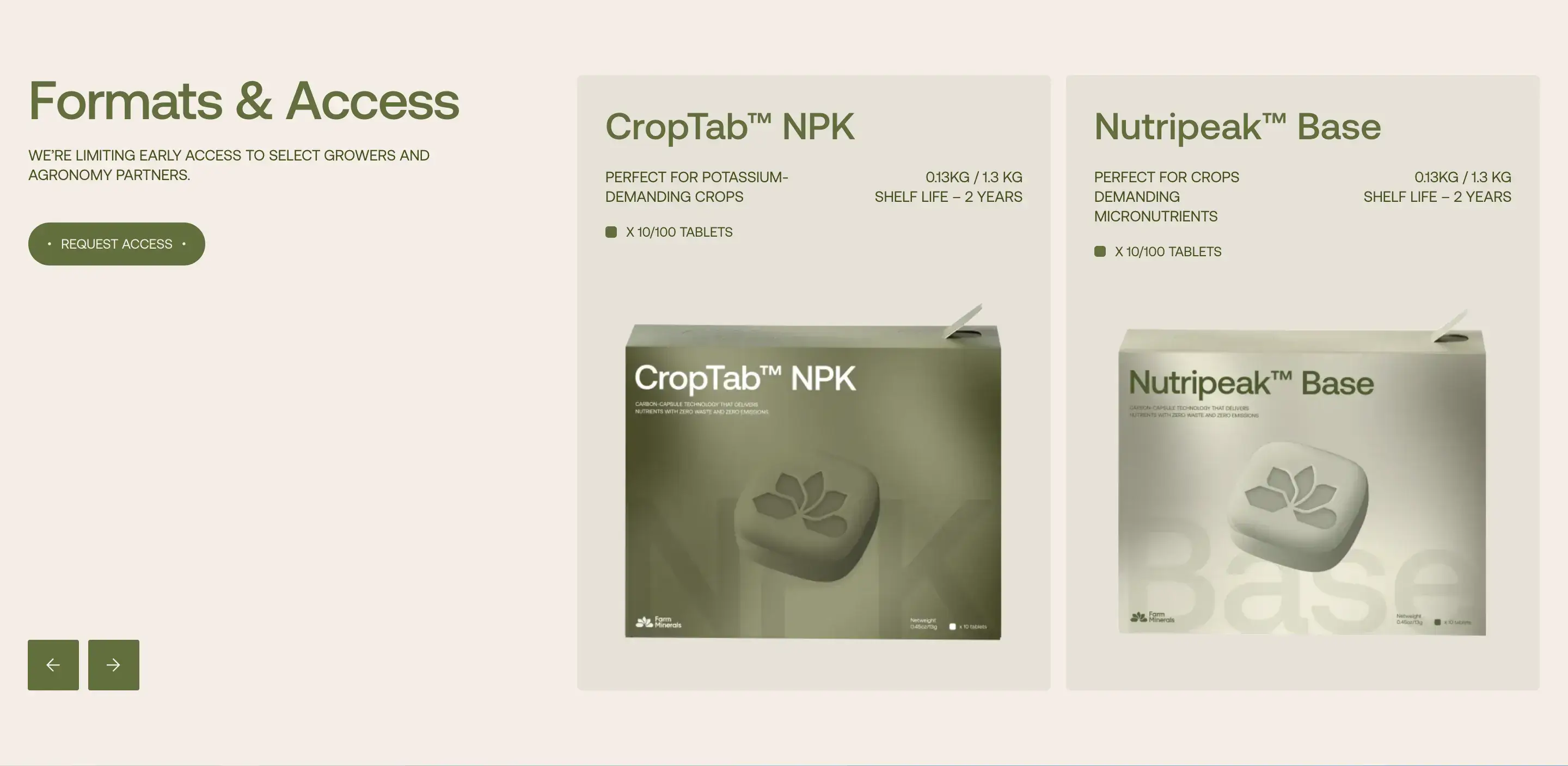 Farm Minerals Product Feature Design