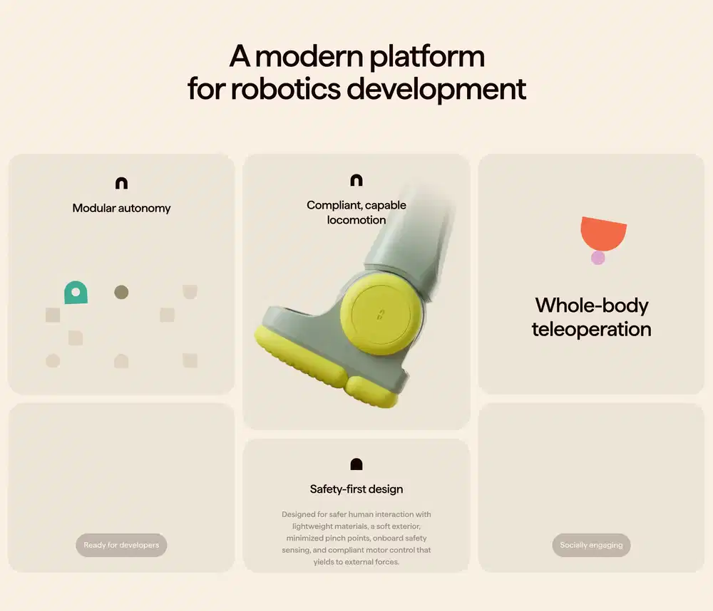 Fauna Robotics Platform Capabilities Feature Grid Design