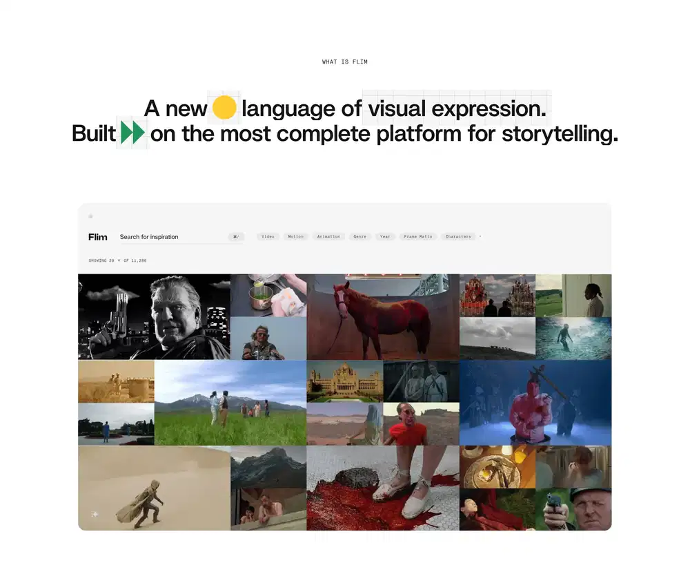 Film Visual Library Showcase Design