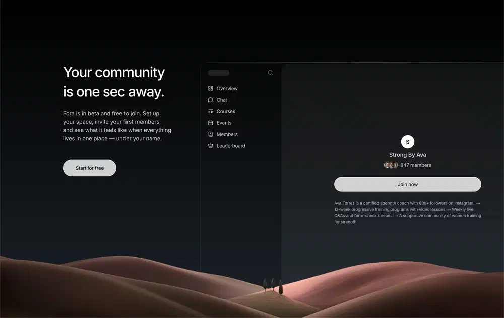Fora Community CTA Design