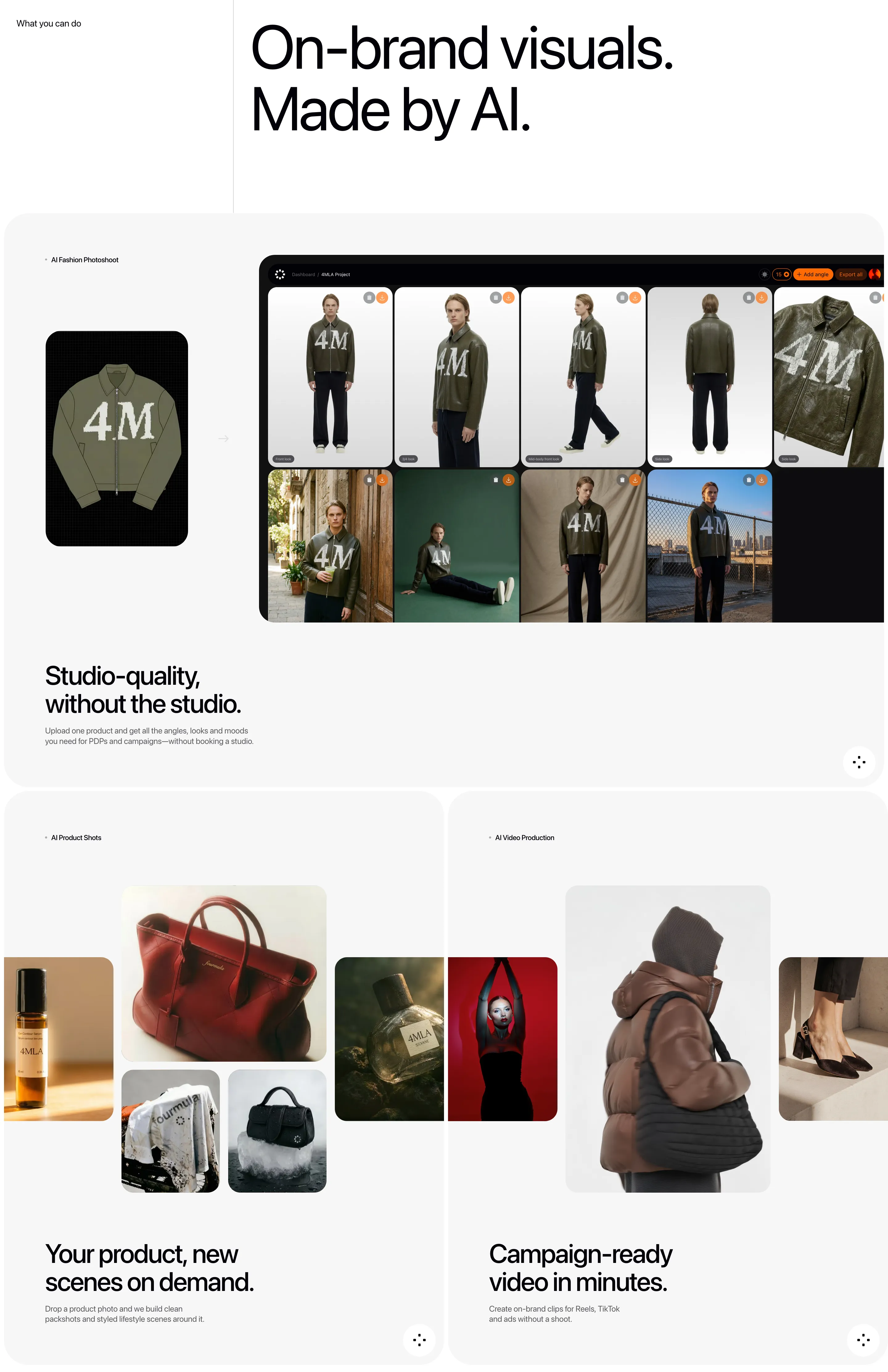 Fourmula Capabilities Bento Grid Design