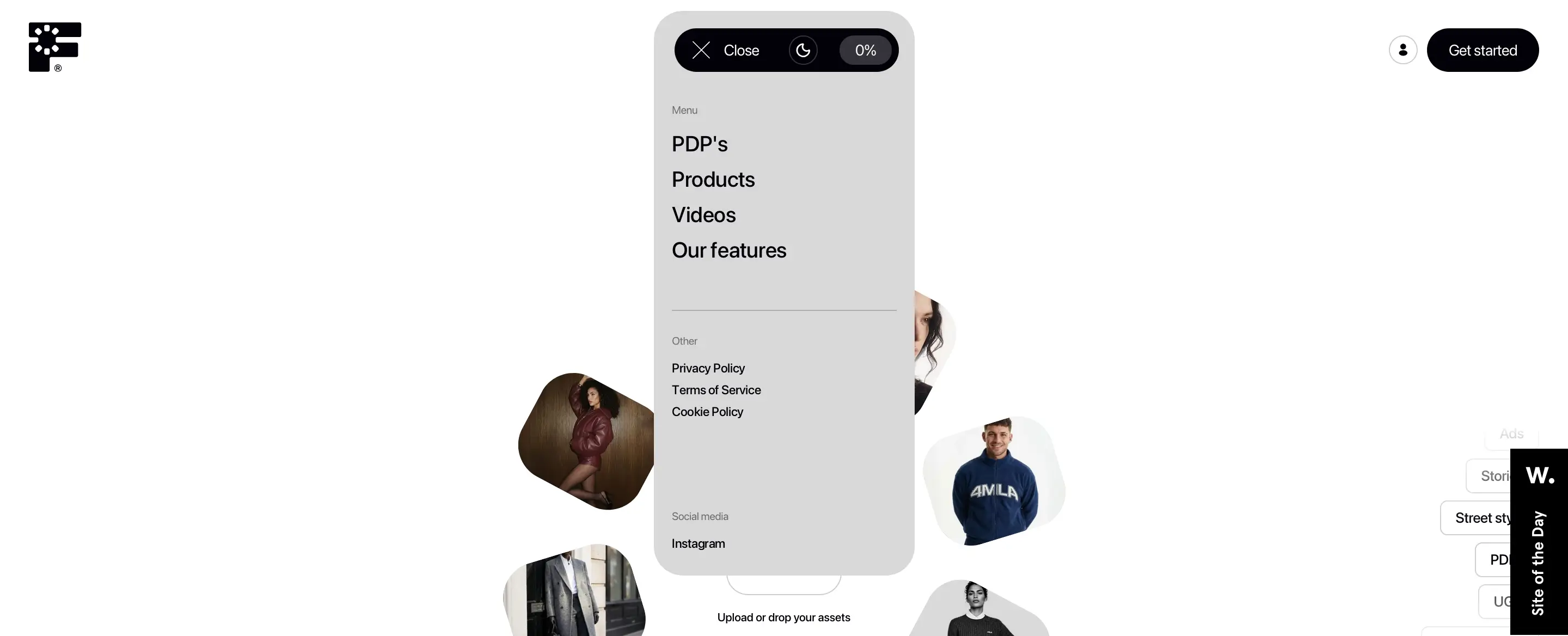 Fourmula Navigation Modal Overlay Design