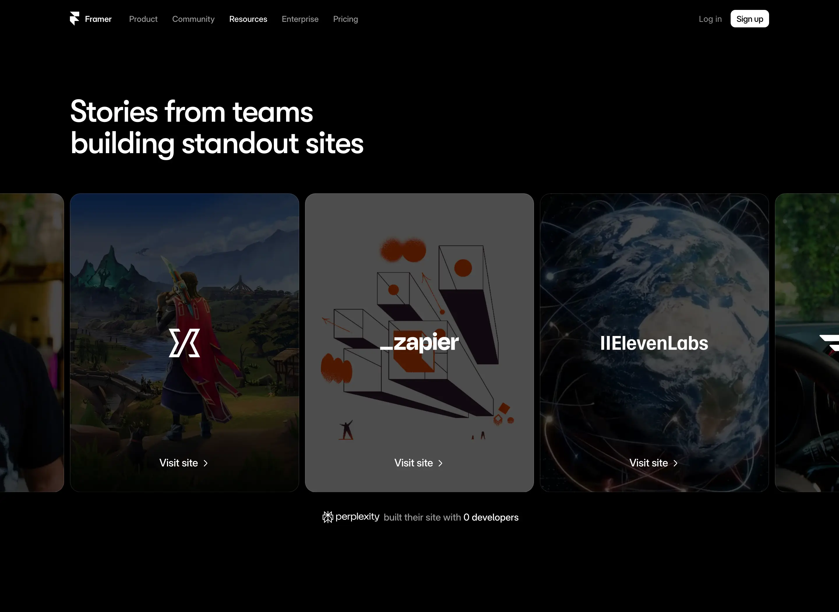 Framer Stories Card Grid Design