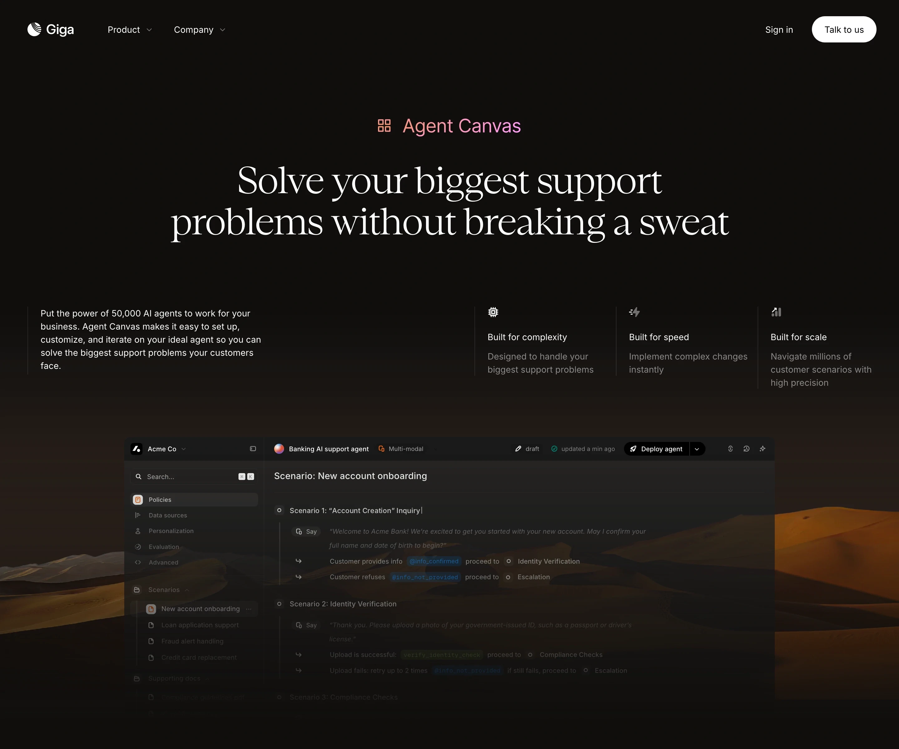 Giga Customer Support Feature Design