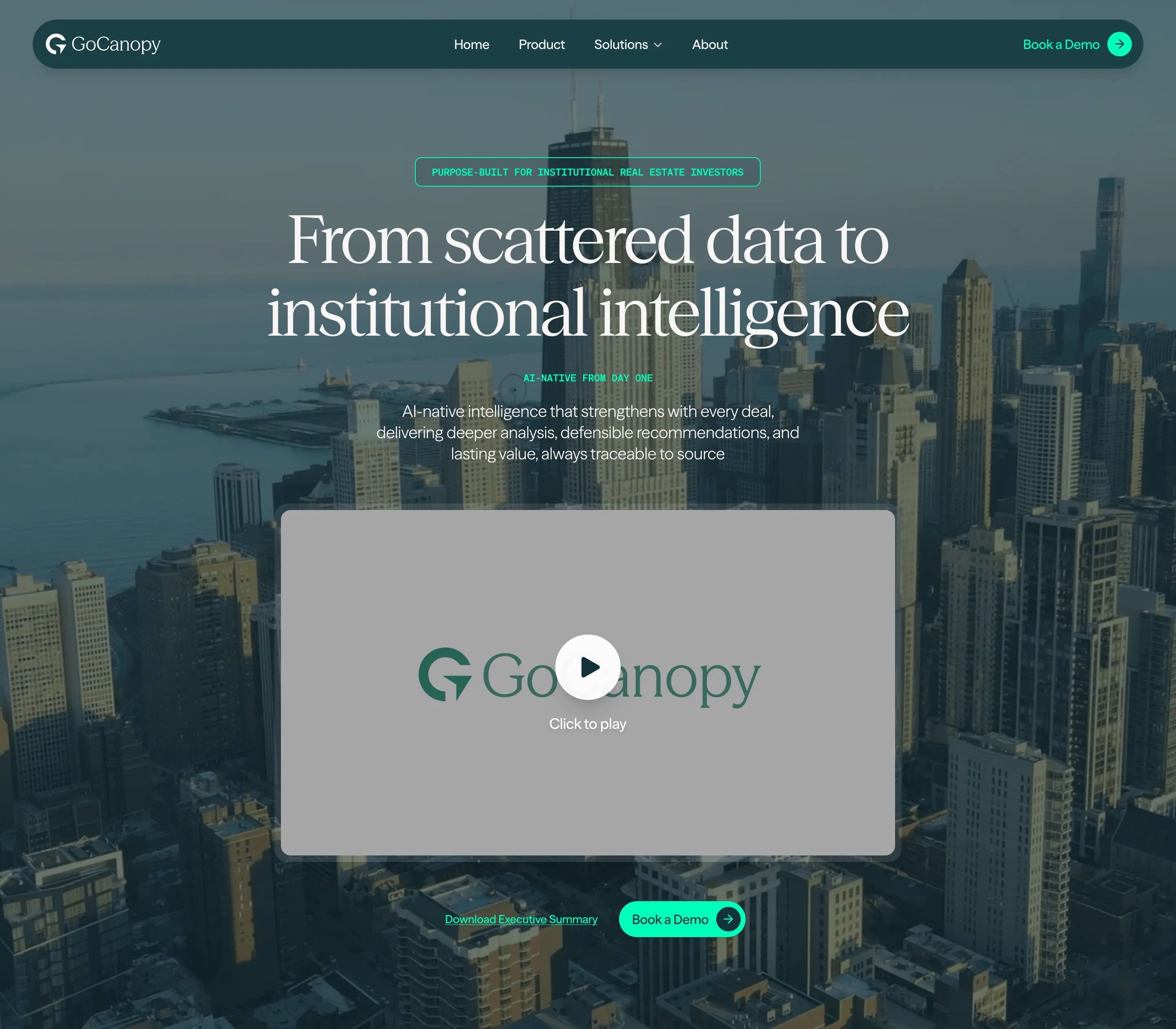GoCanopy Real Estate Hero Design
