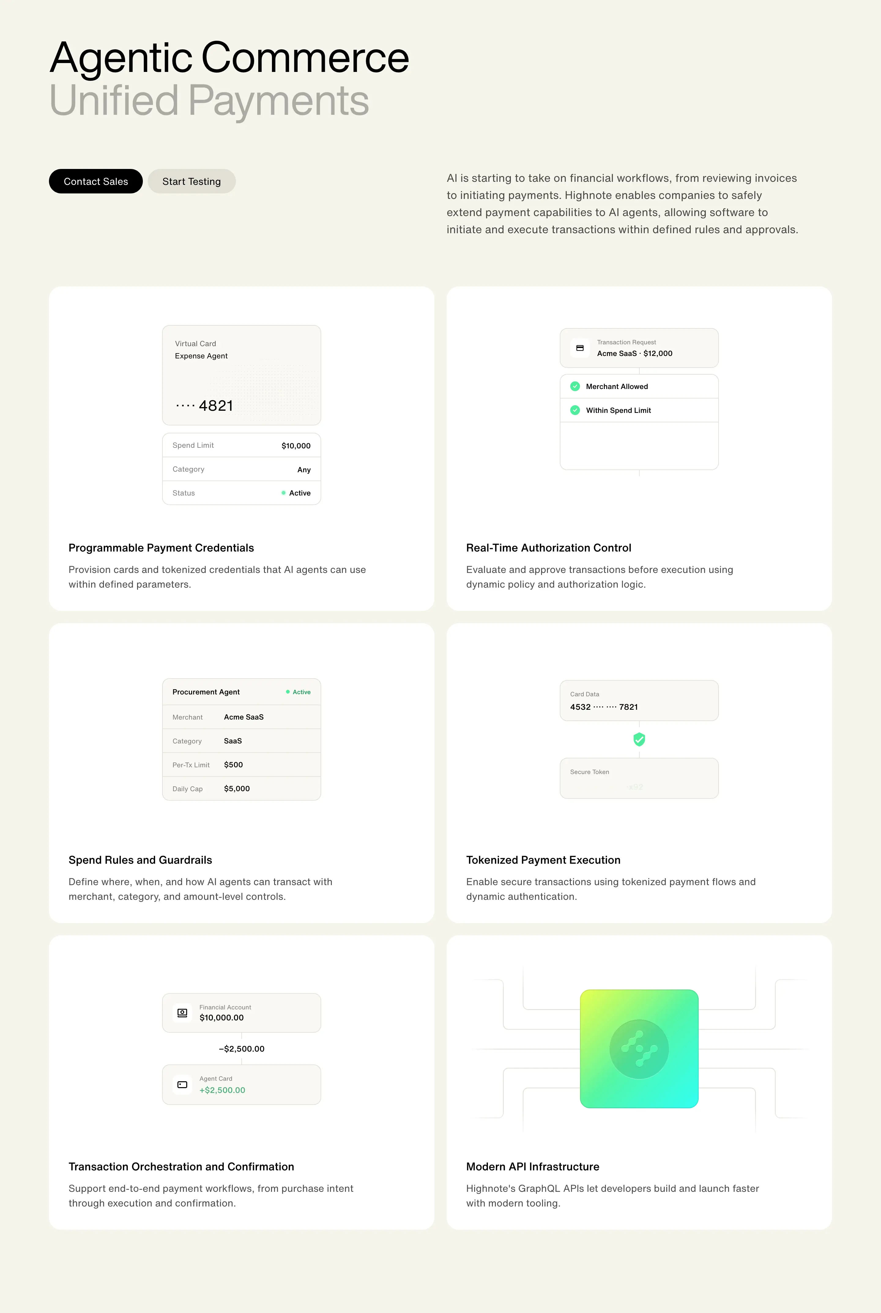 Highnote Agentic Commerce Feature Design