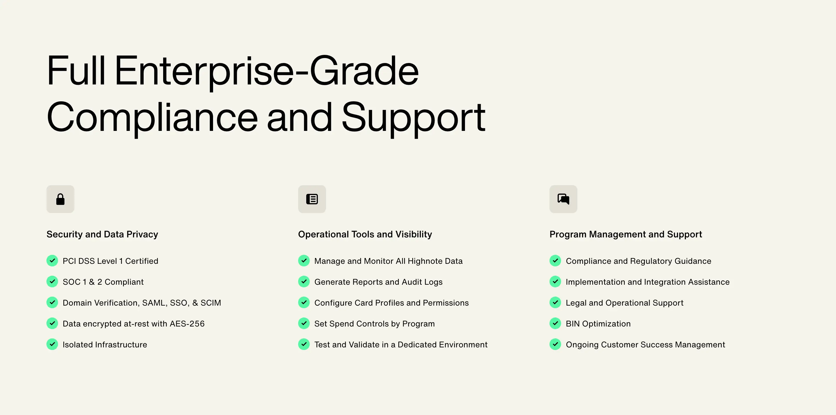 Highnote Compliance Feature Design