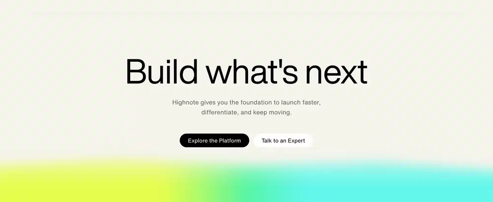 Highnote Platform CTA Design