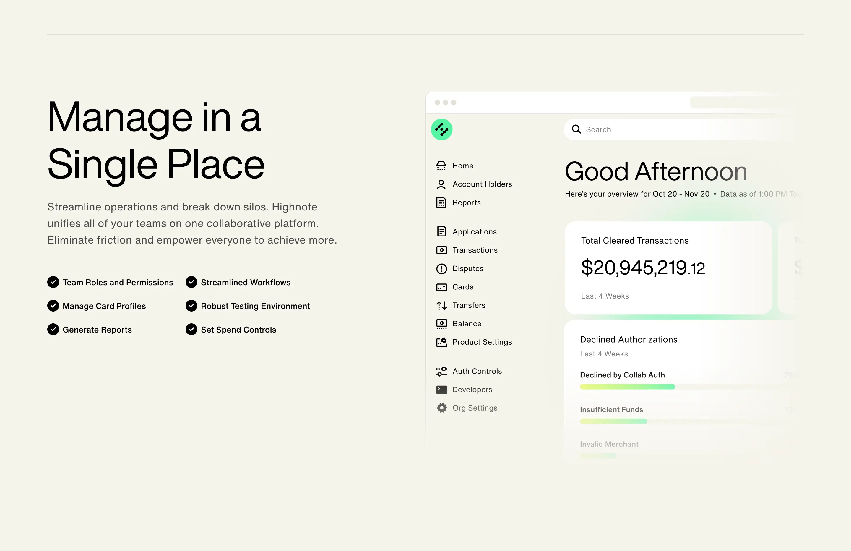 Highnote Team Management Feature Design