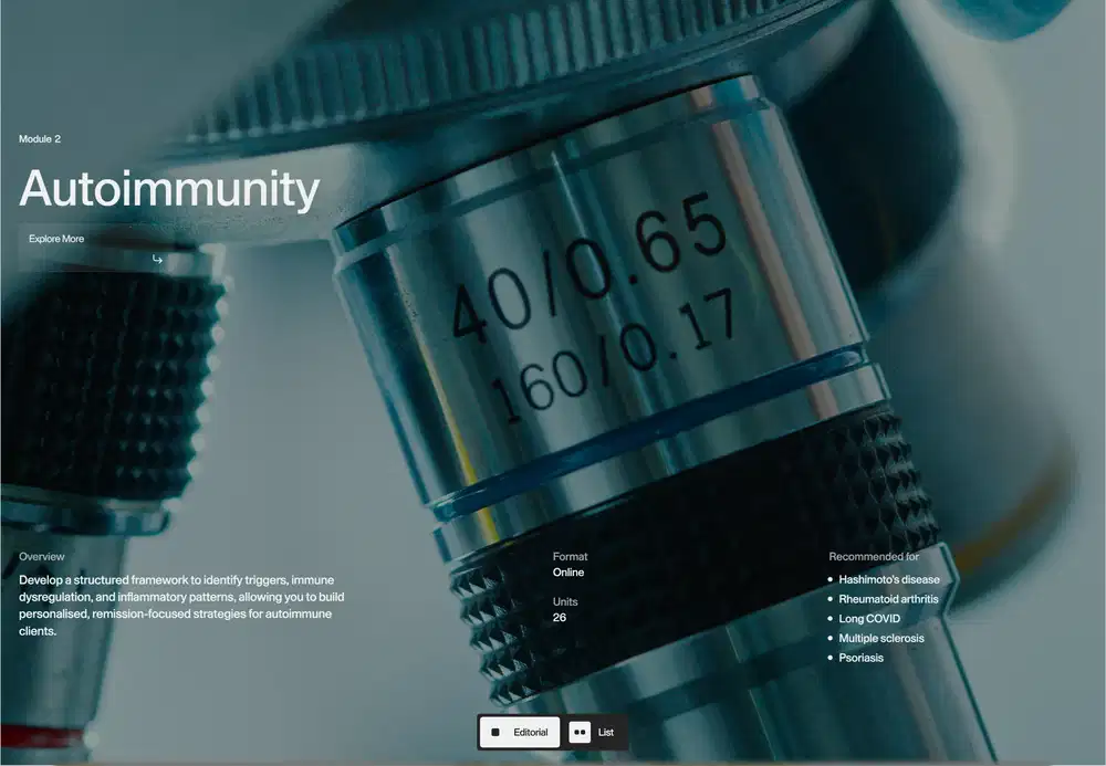 IOH Autoimmunity Portfolio Design