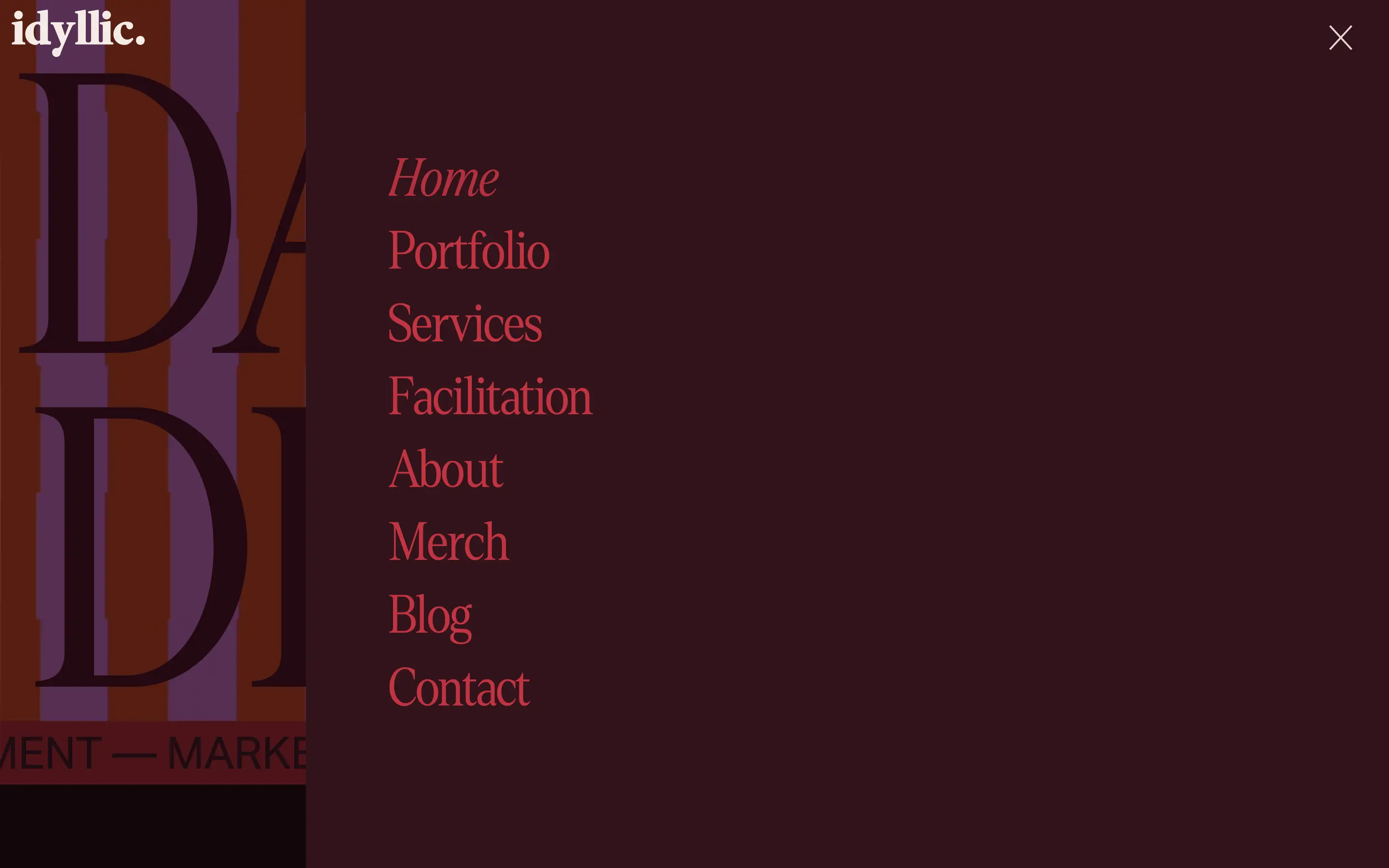 Idyllic Site Navigation Menu Design