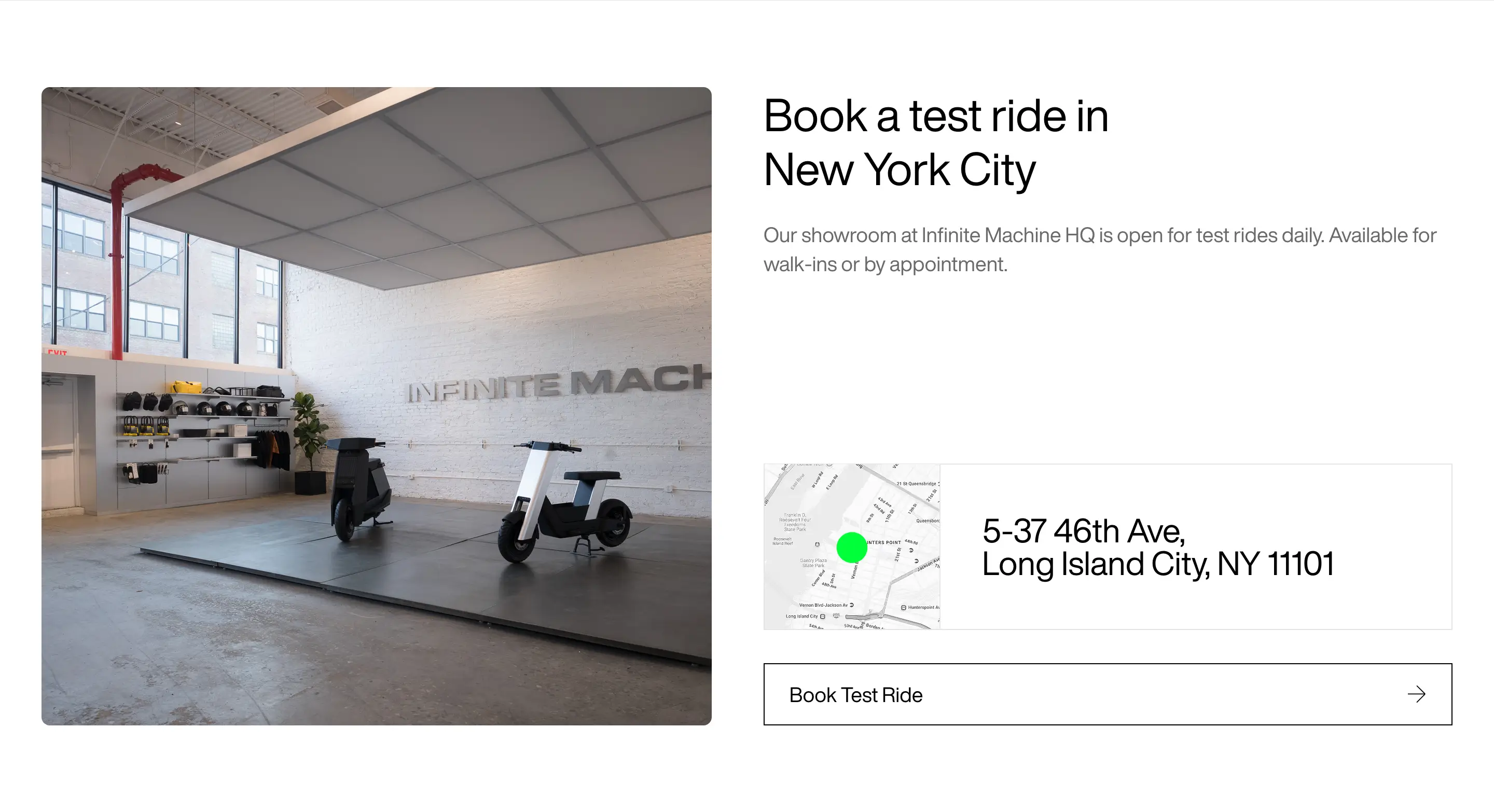 Infinite Machine Booking Location Feature Design