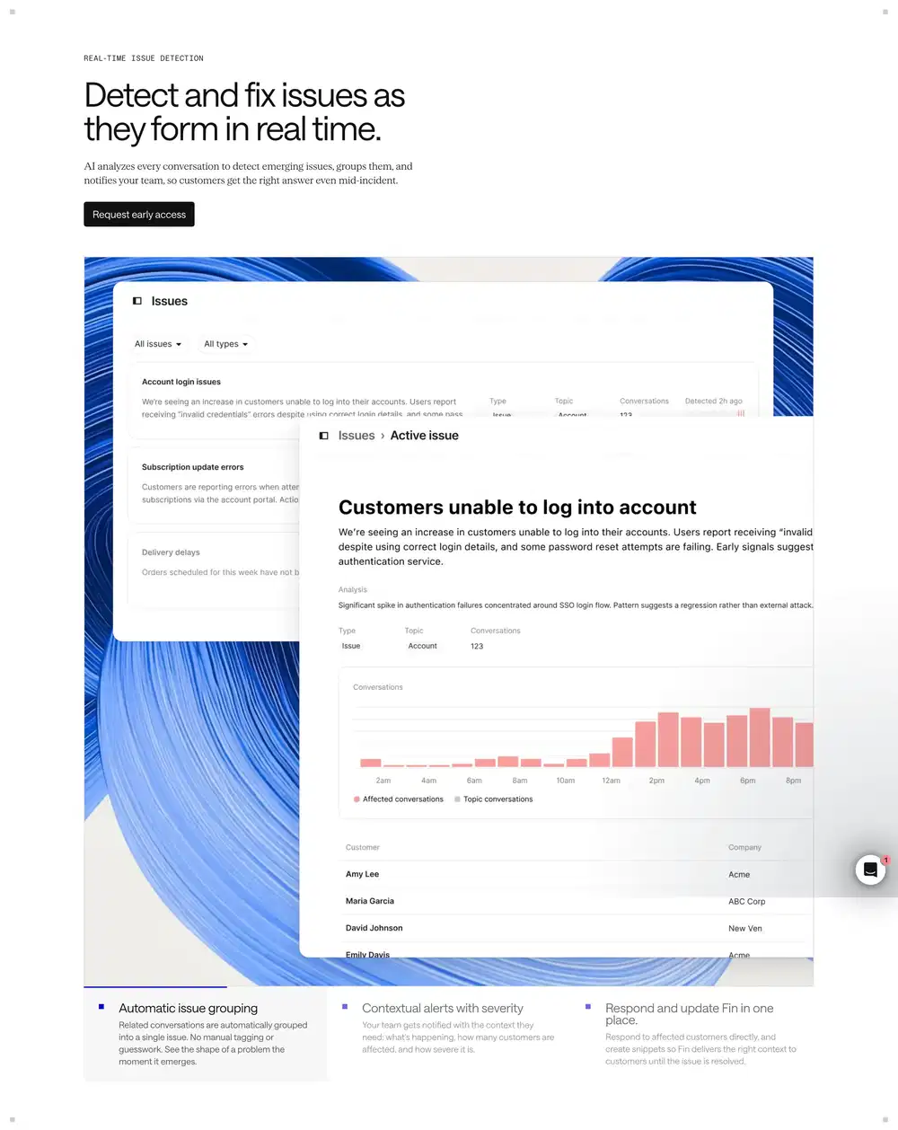 Intercom 2 Issue Detection Feature Design