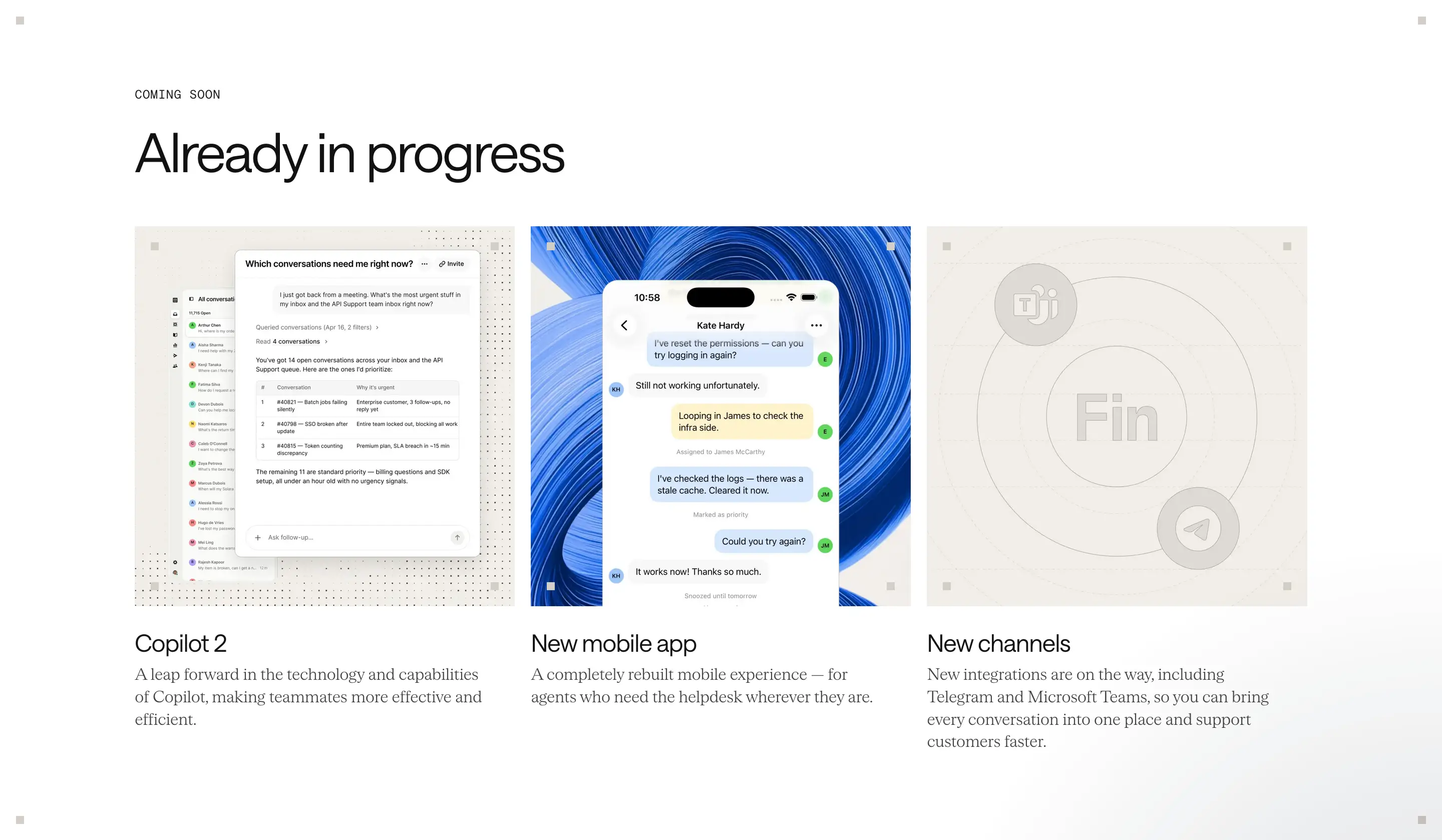 Intercom 2 Product Updates Grid Design