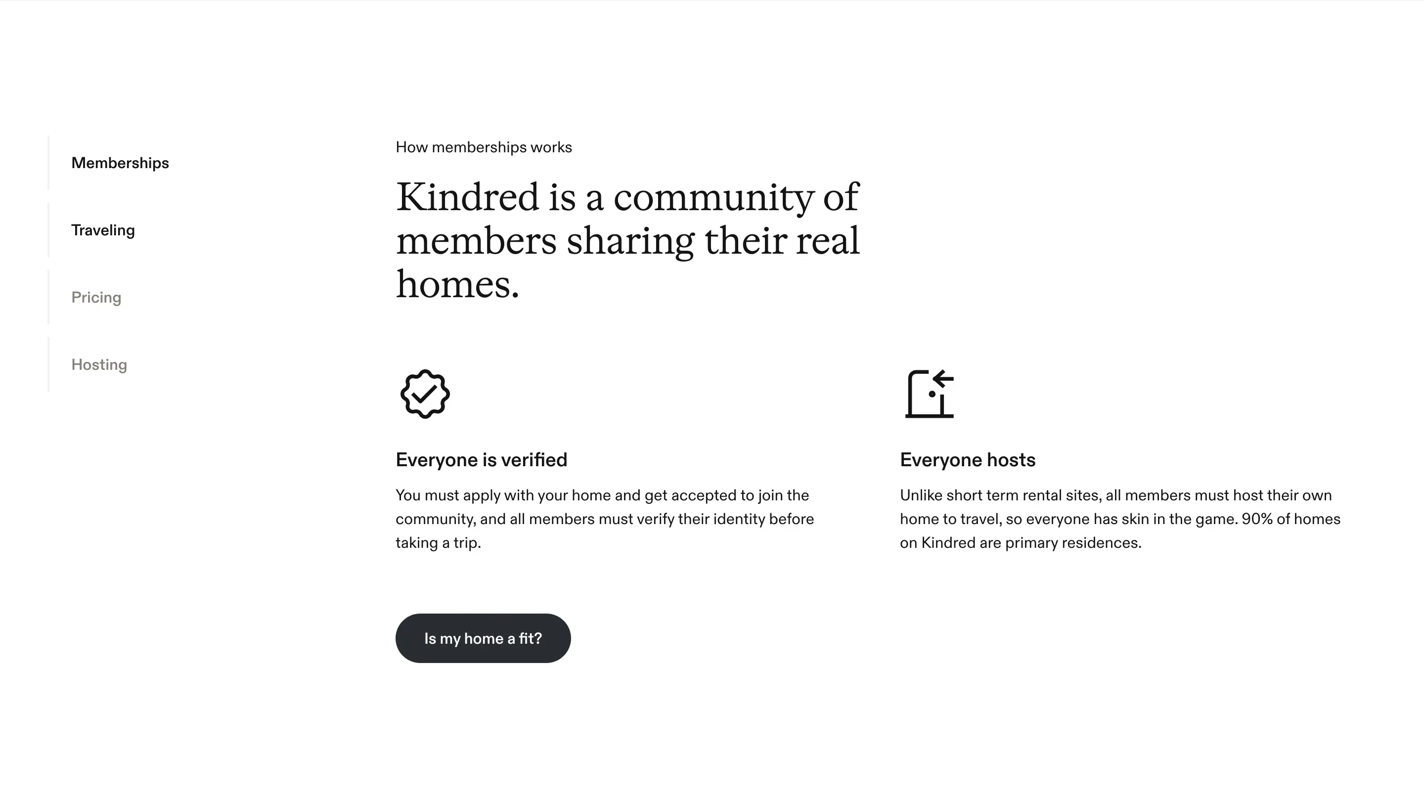 Kindred Membership Feature Design