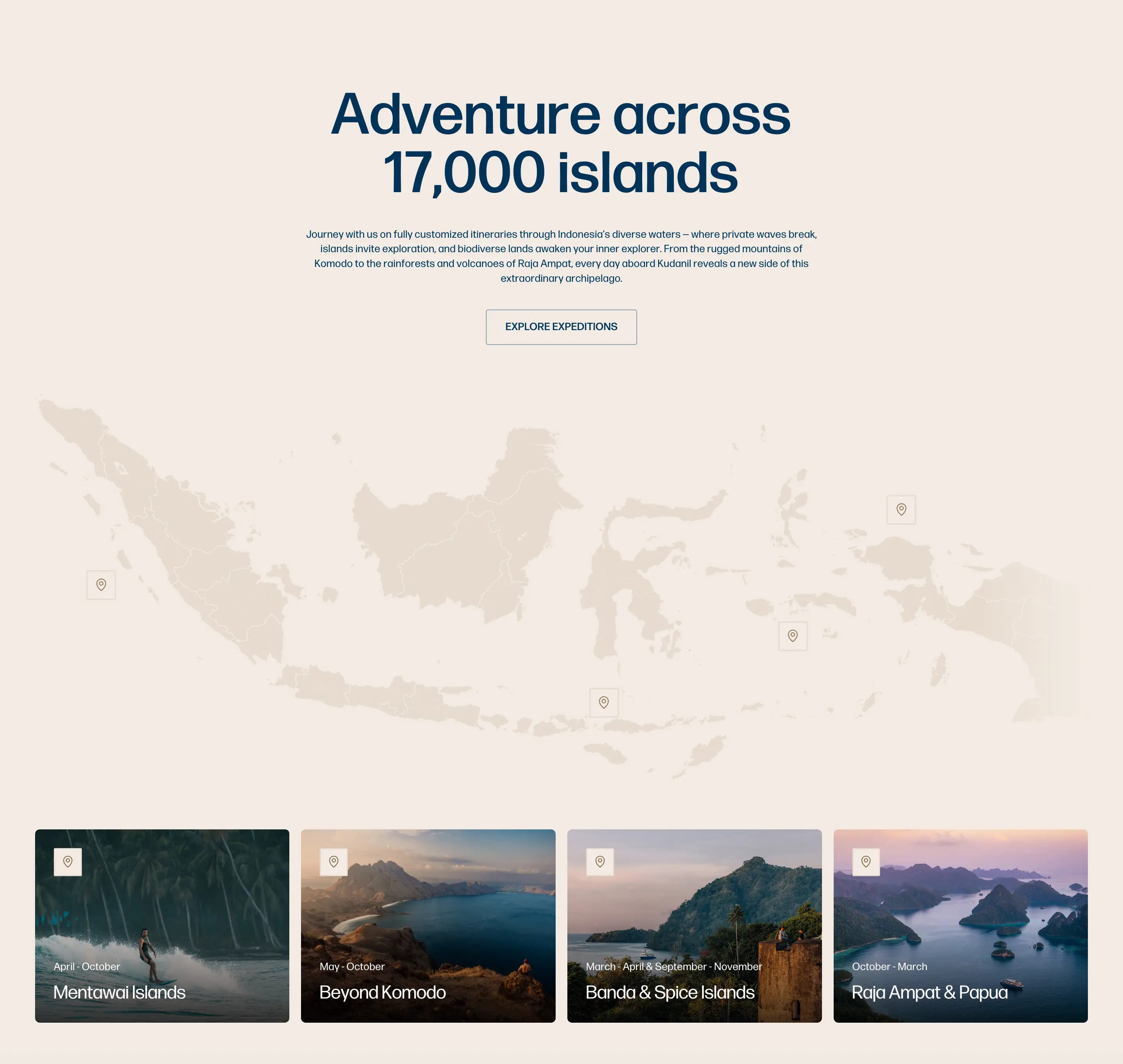 Kudanil Destination Listing Design