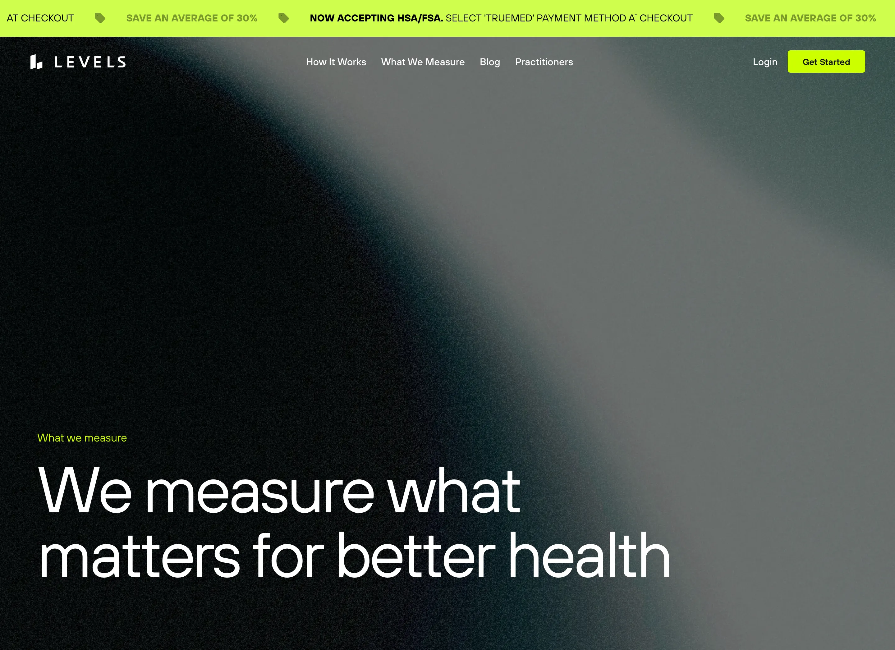 Levels Health Hero Design