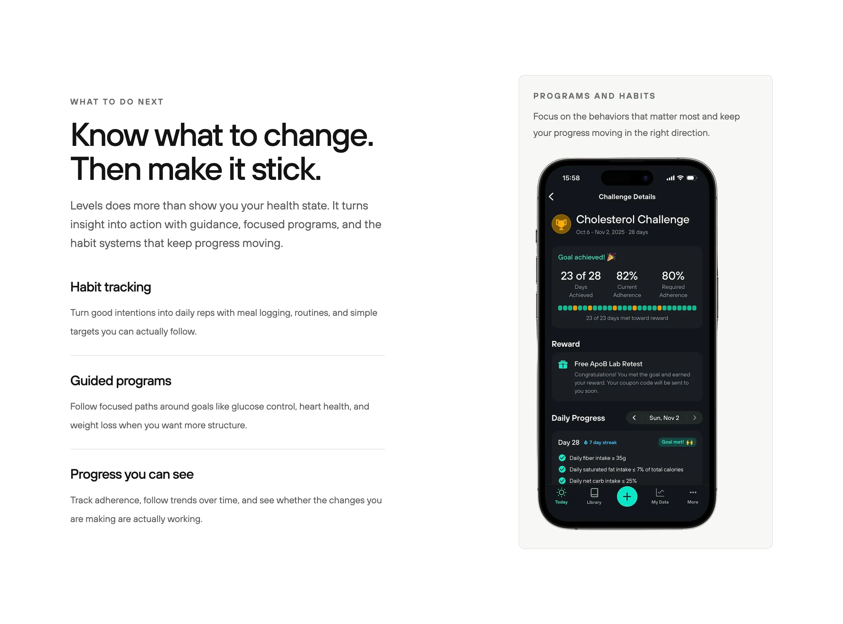 Levels Health Improvement Feature Design
