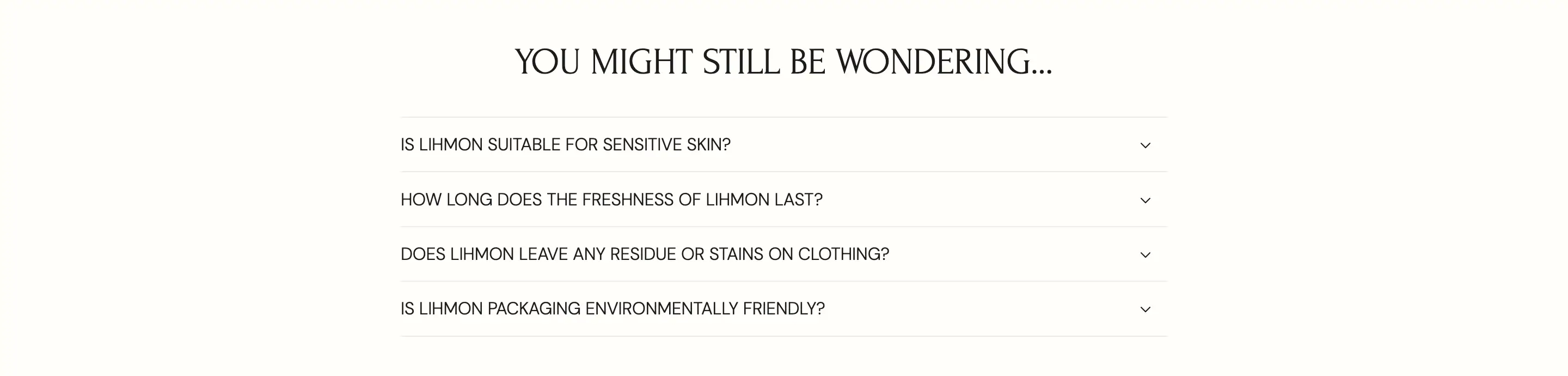Lihmon Question FAQ Design