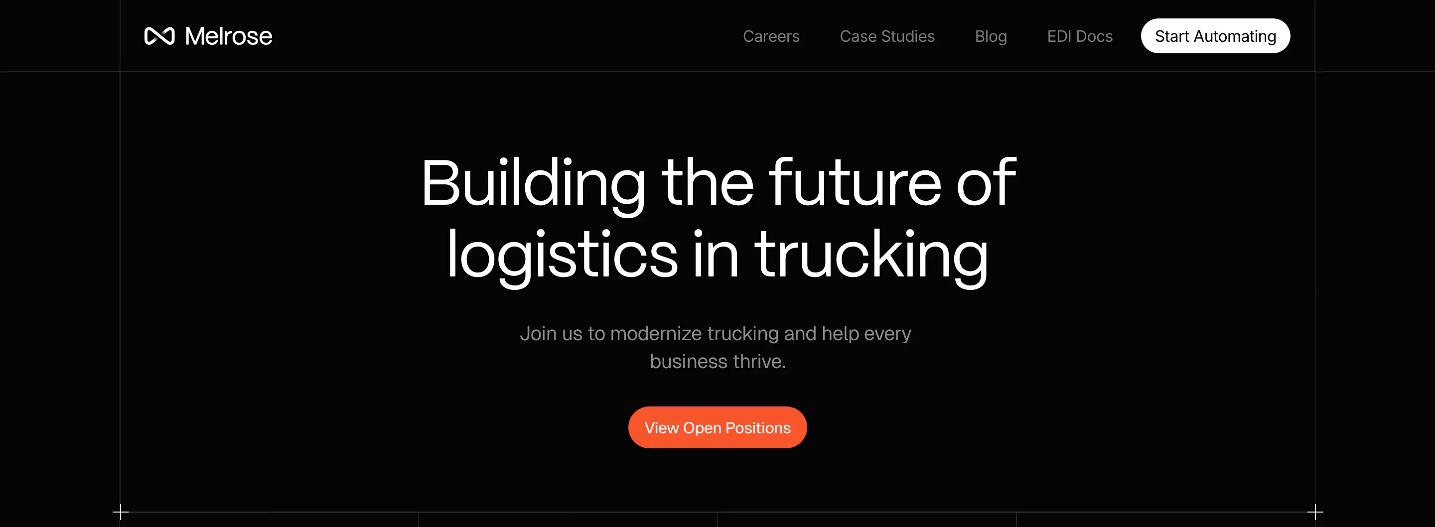 Melrose Logistics Header Design
