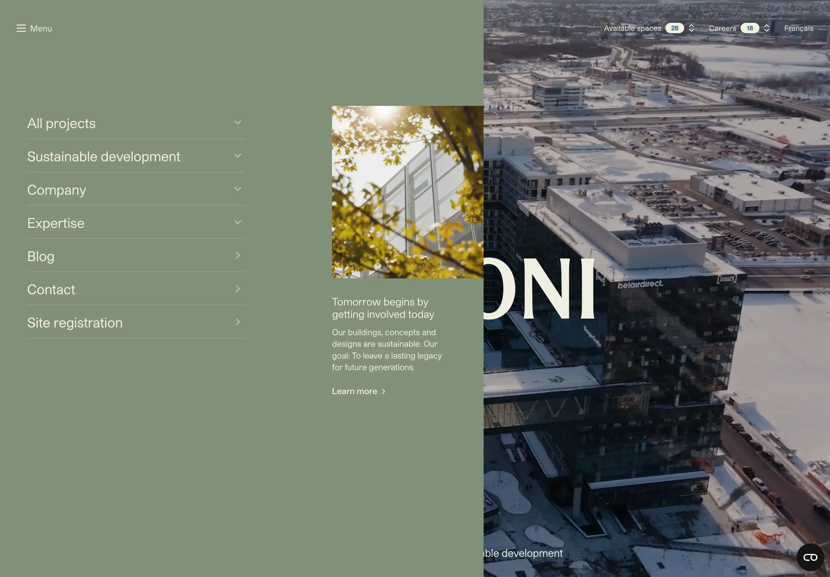 Montoni Site Navigation Mega Menu Design