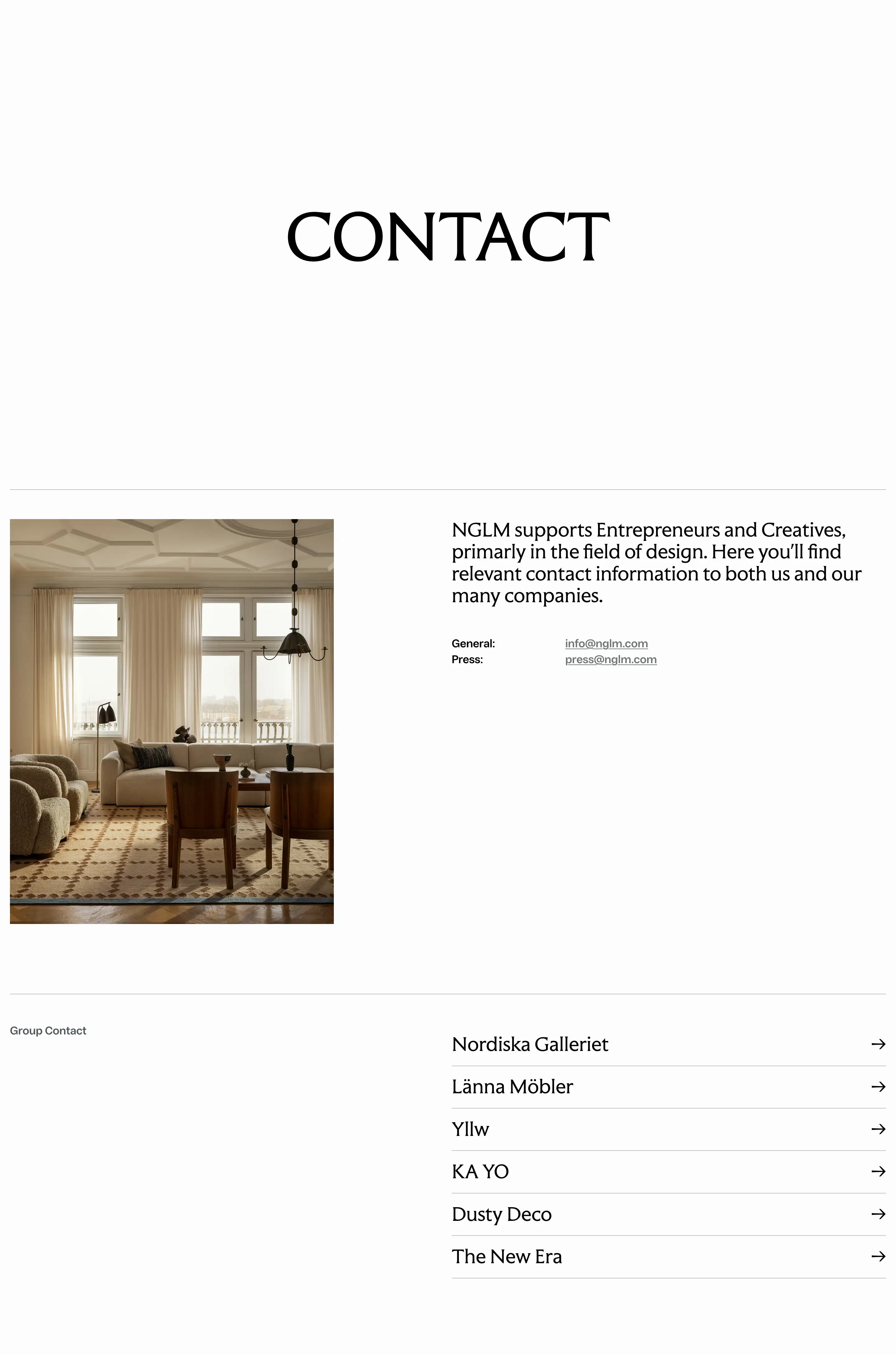 NGLM Company Contact Design