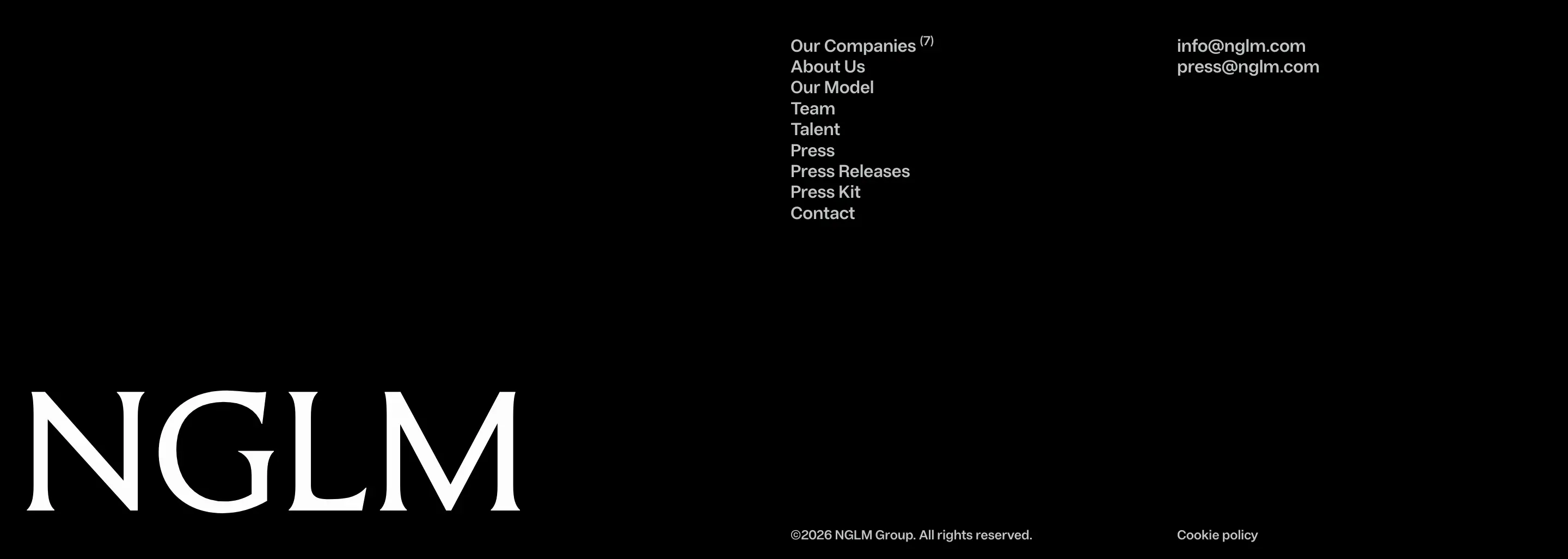 NGLM Corporate Footer Design