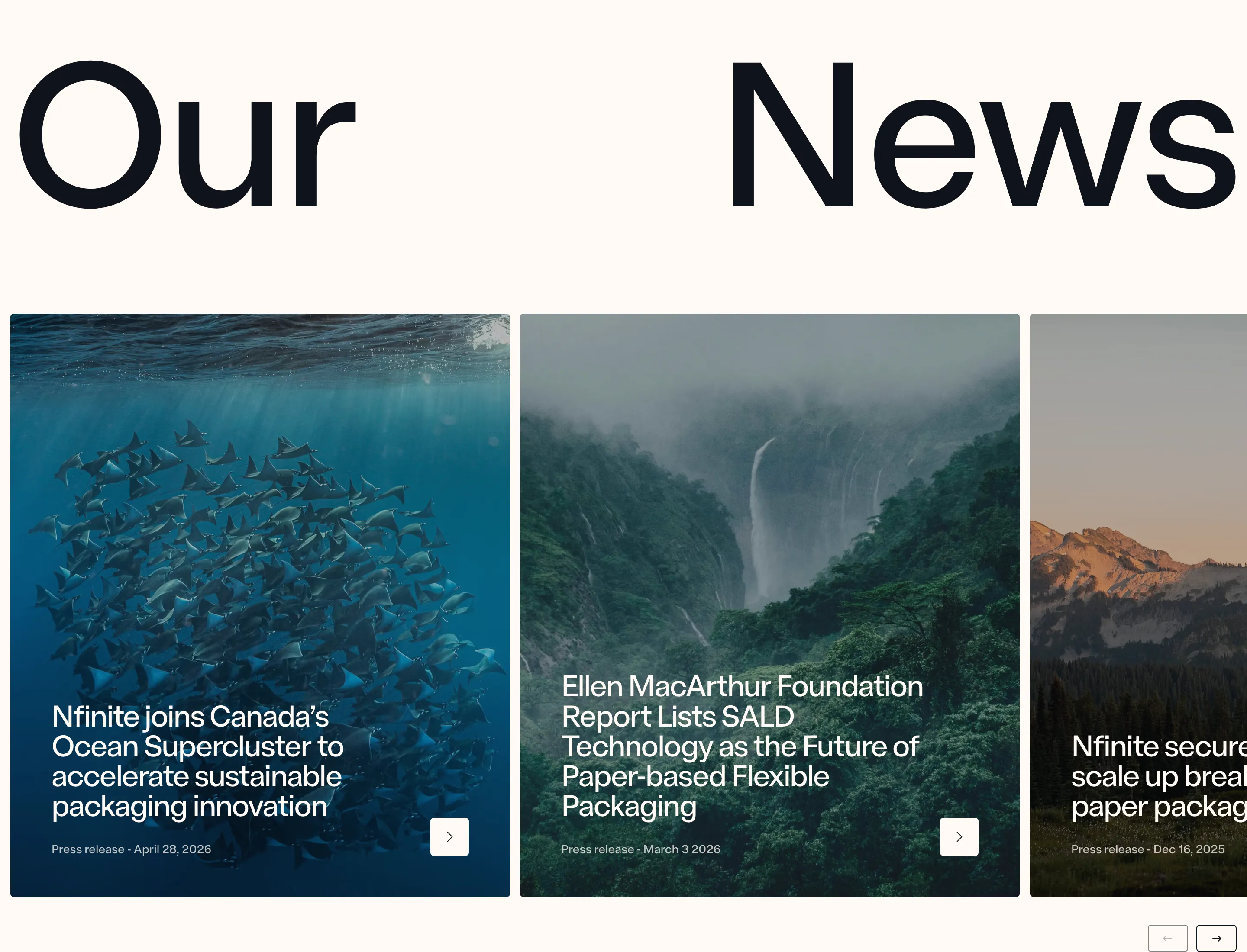 Nfinite Updates Article Slider Design