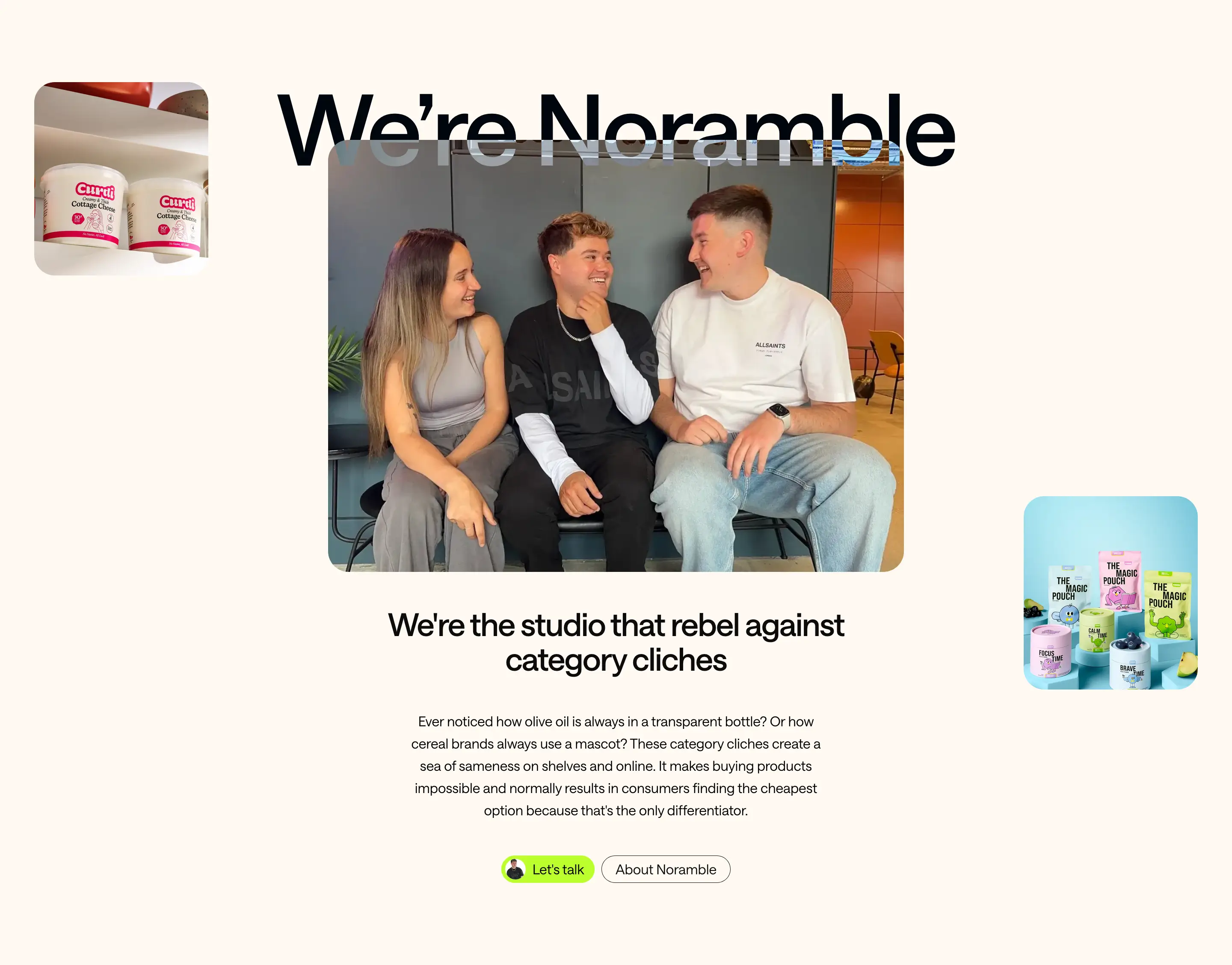 Noramble Brand Hero Design