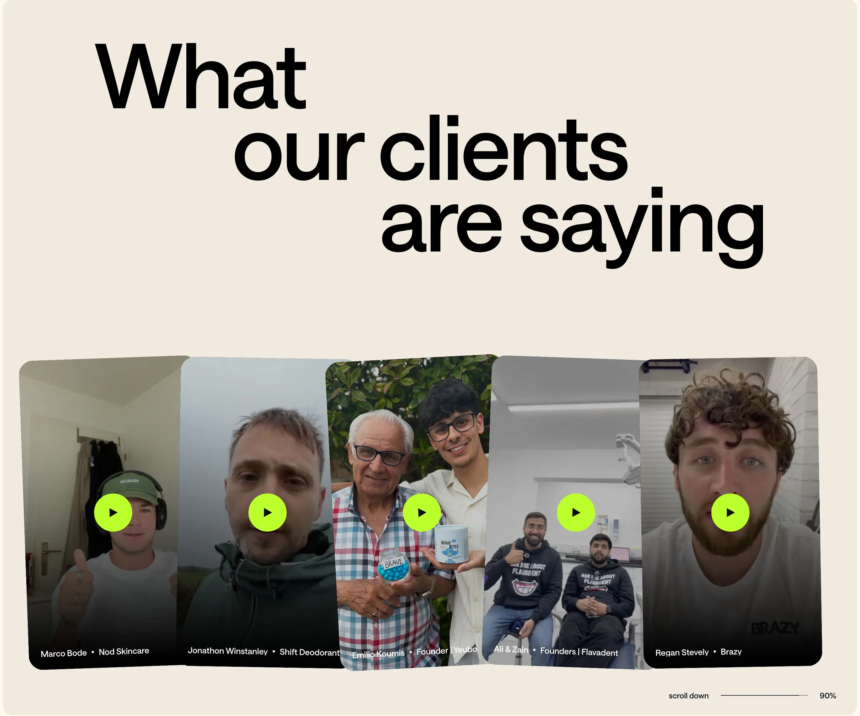 Noramble Client Testimonial Design