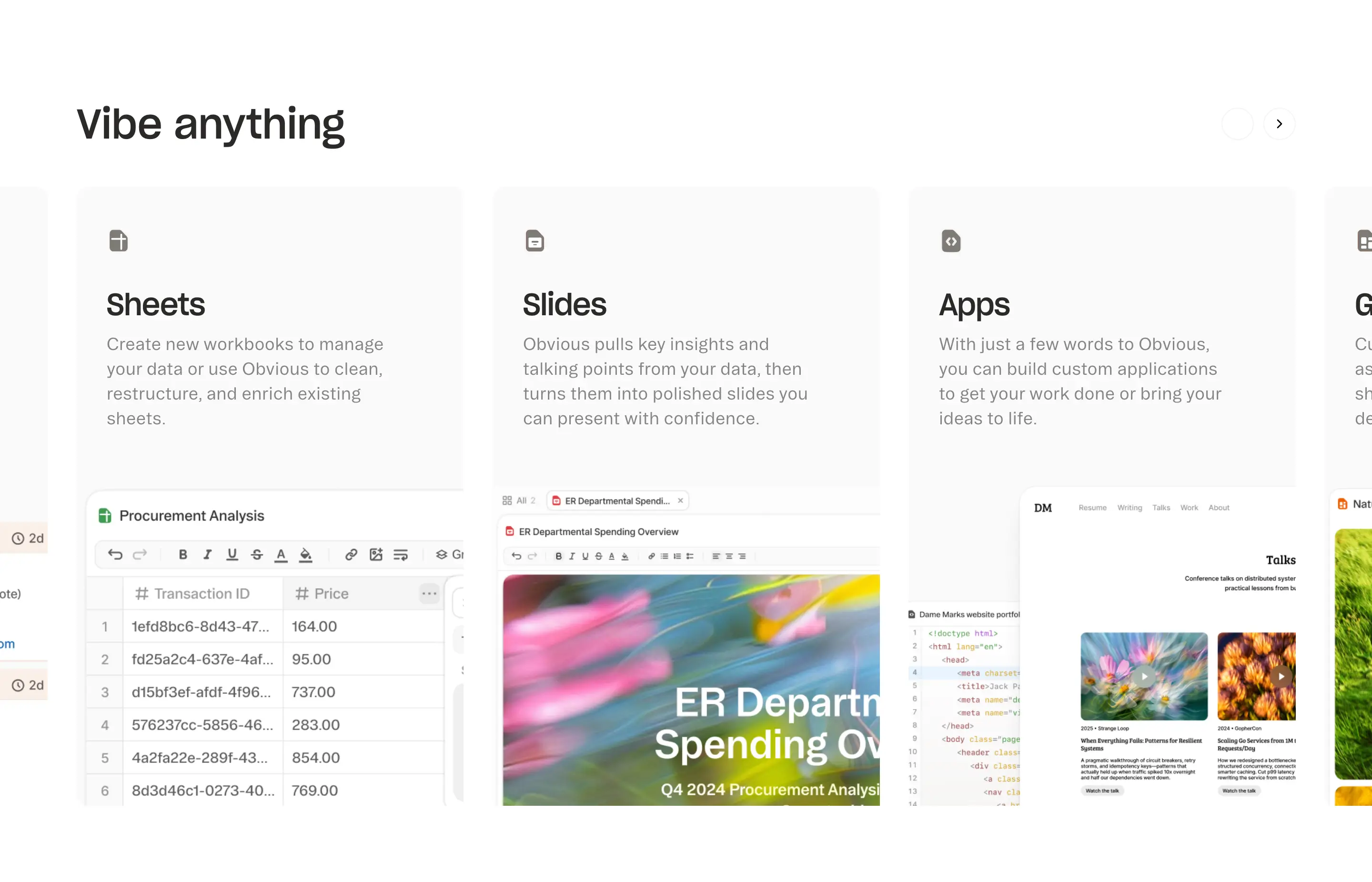 Obvious Product Carousel Design