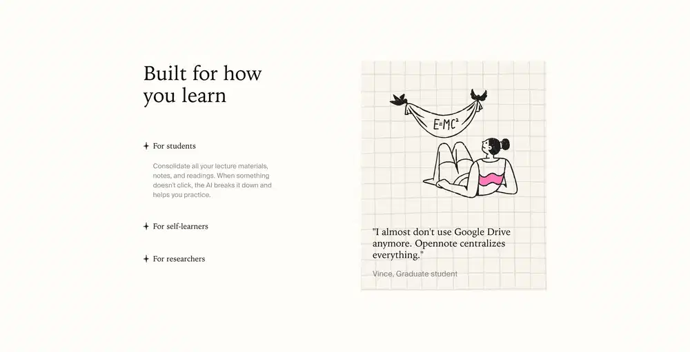 Opennote Learning Feature Design