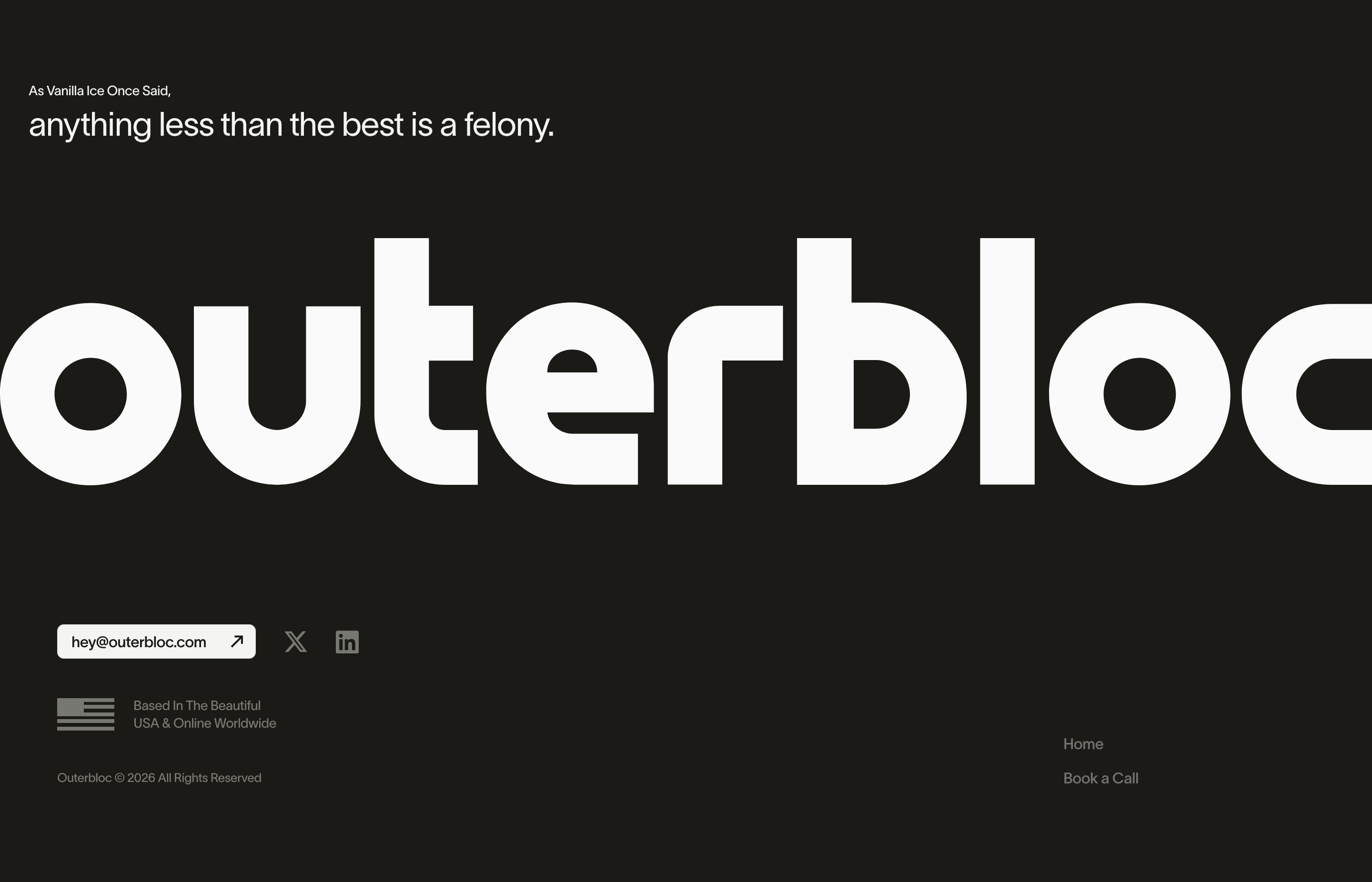 Outerbloc Brand Footer Design