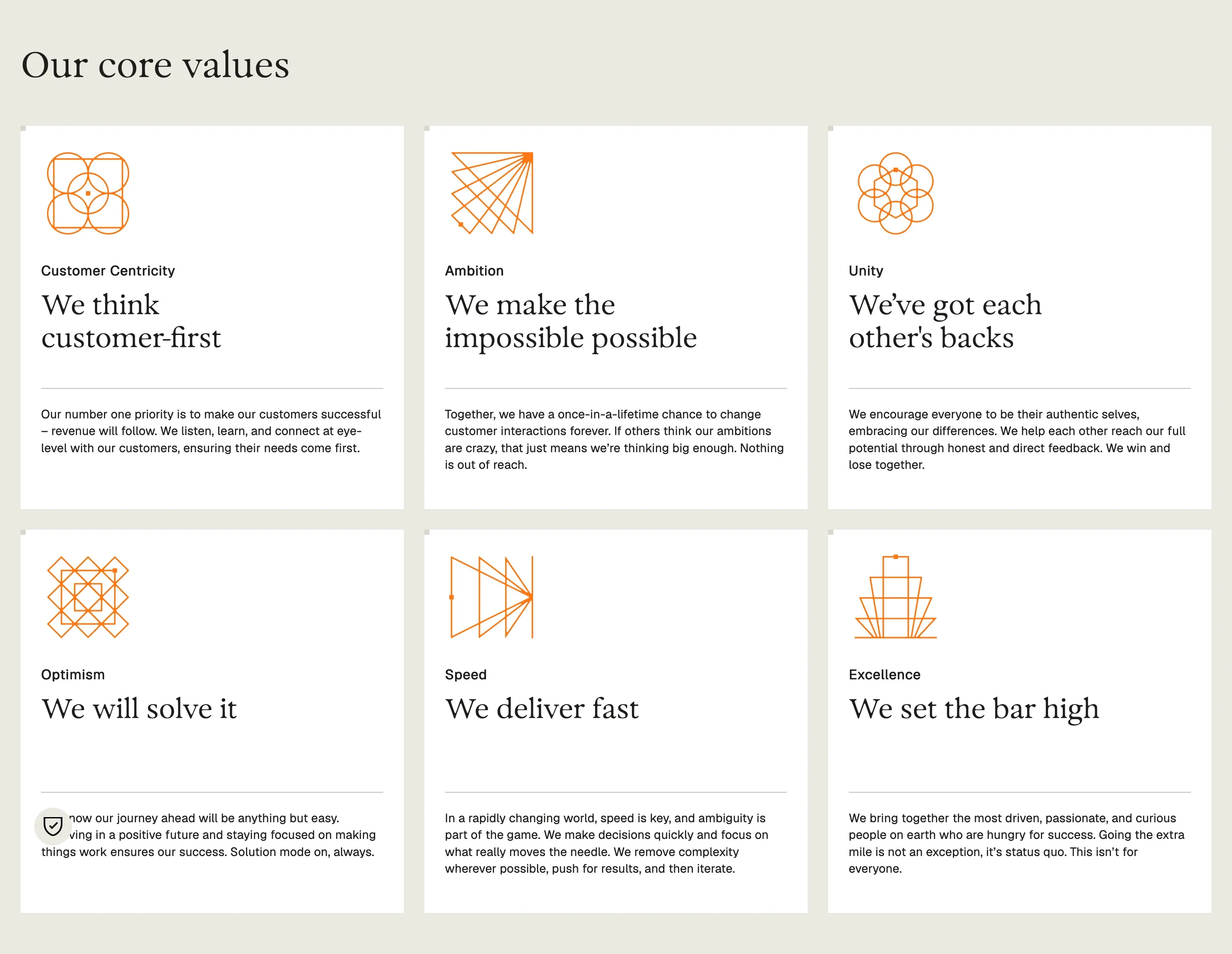 Parloa Core Values Feature Design
