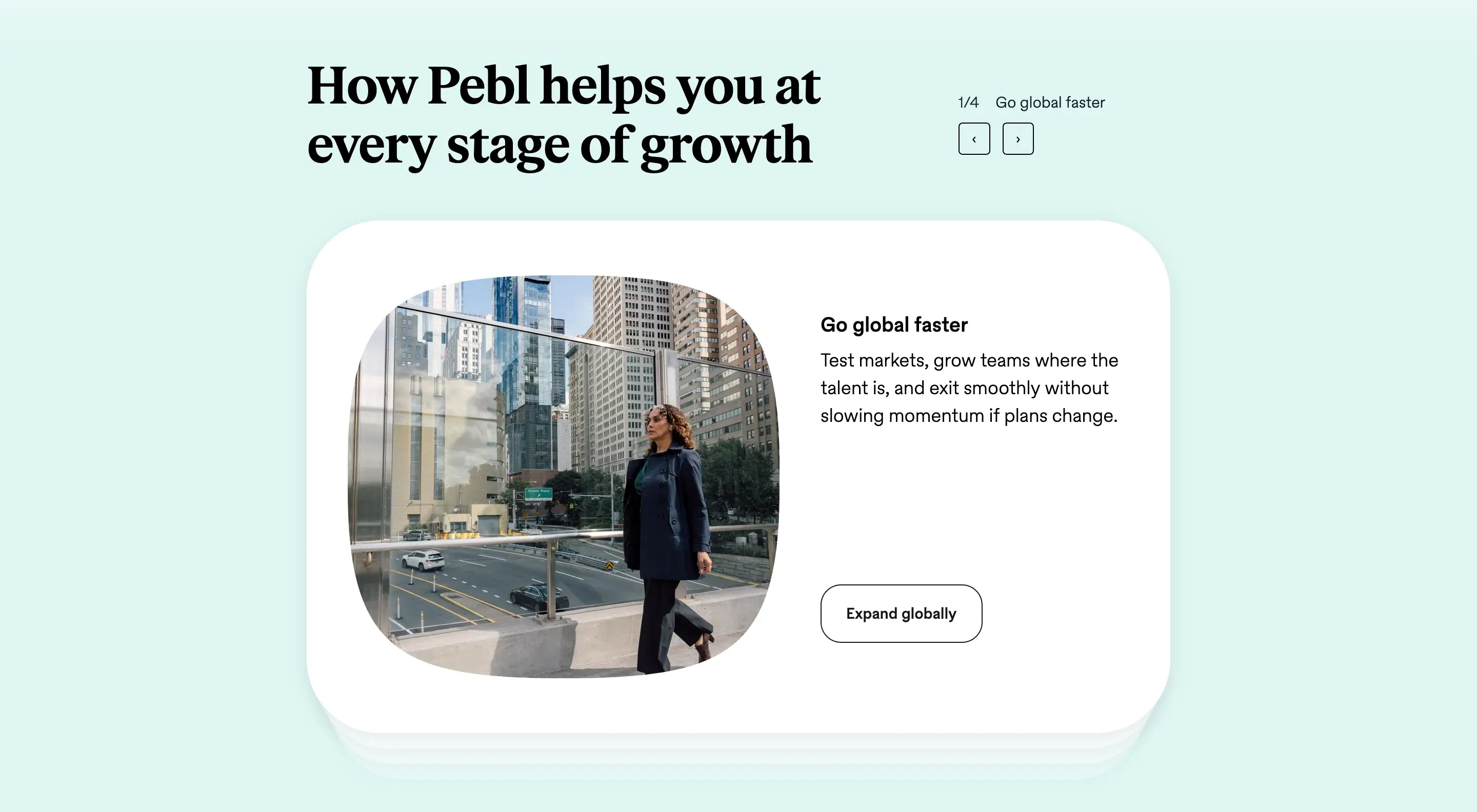Pebl Growth Carousel Design