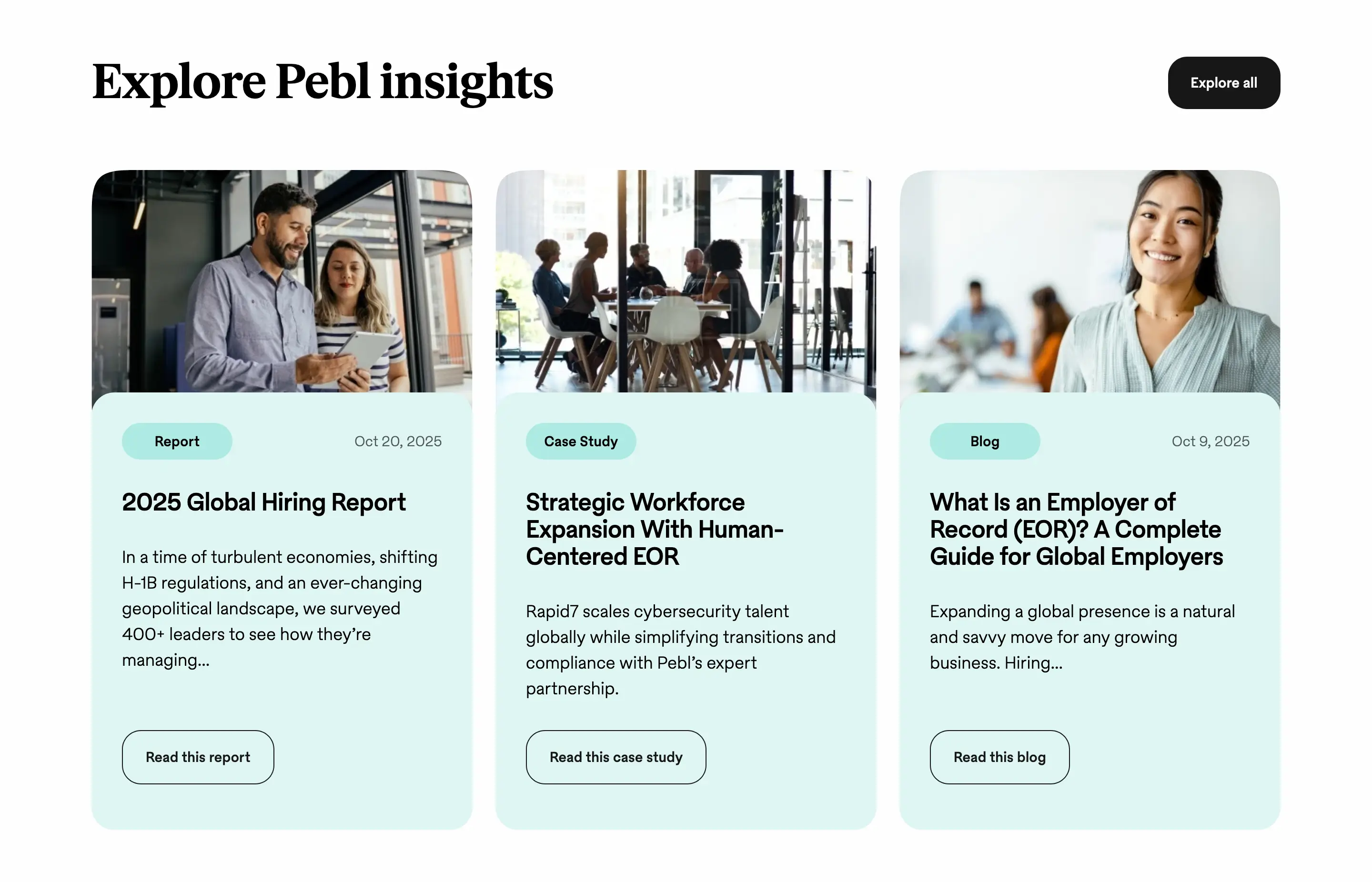 Pebl Knowledge Blog Card Design