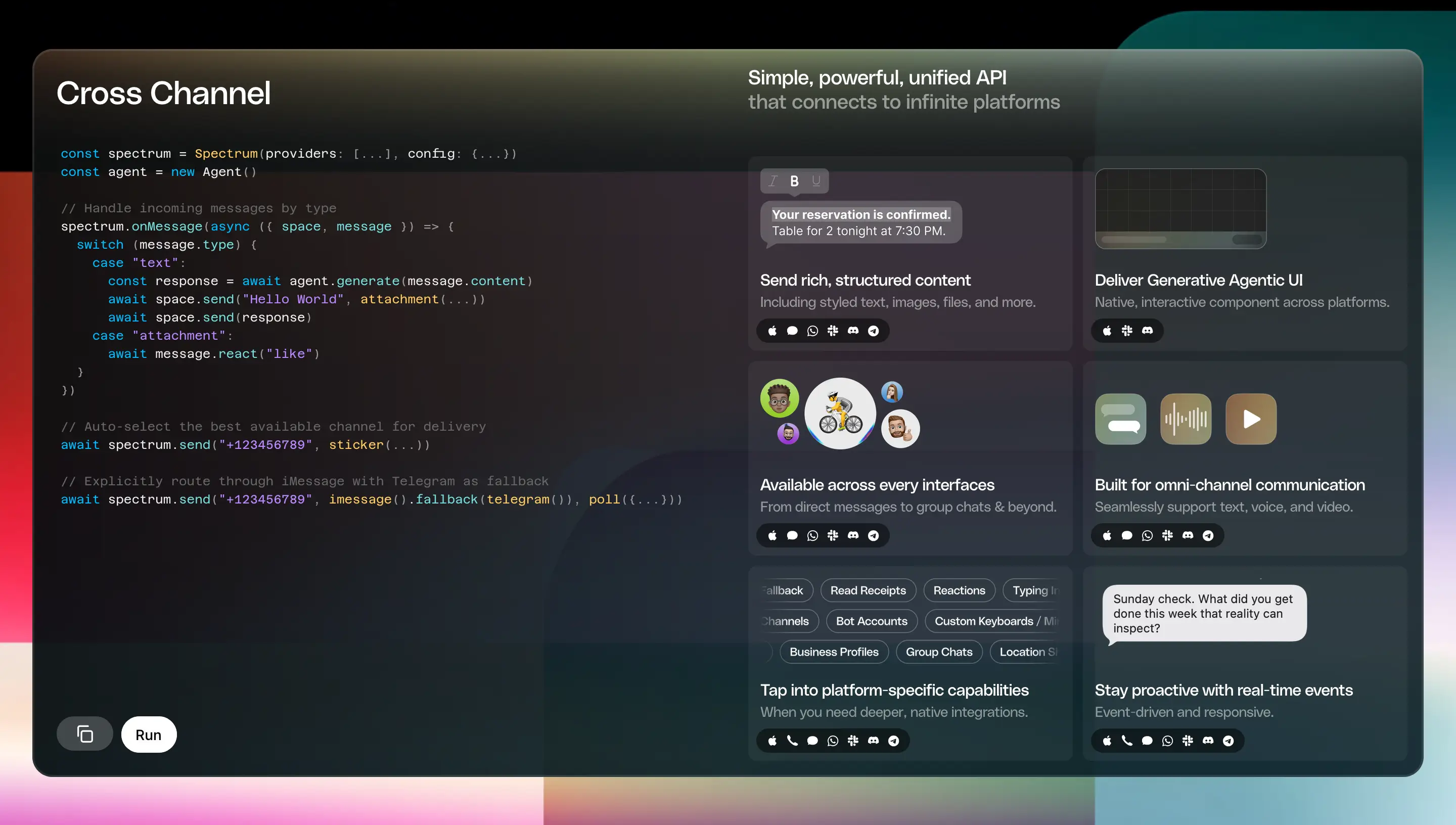 Photon API Capabilities Feature Grid Design