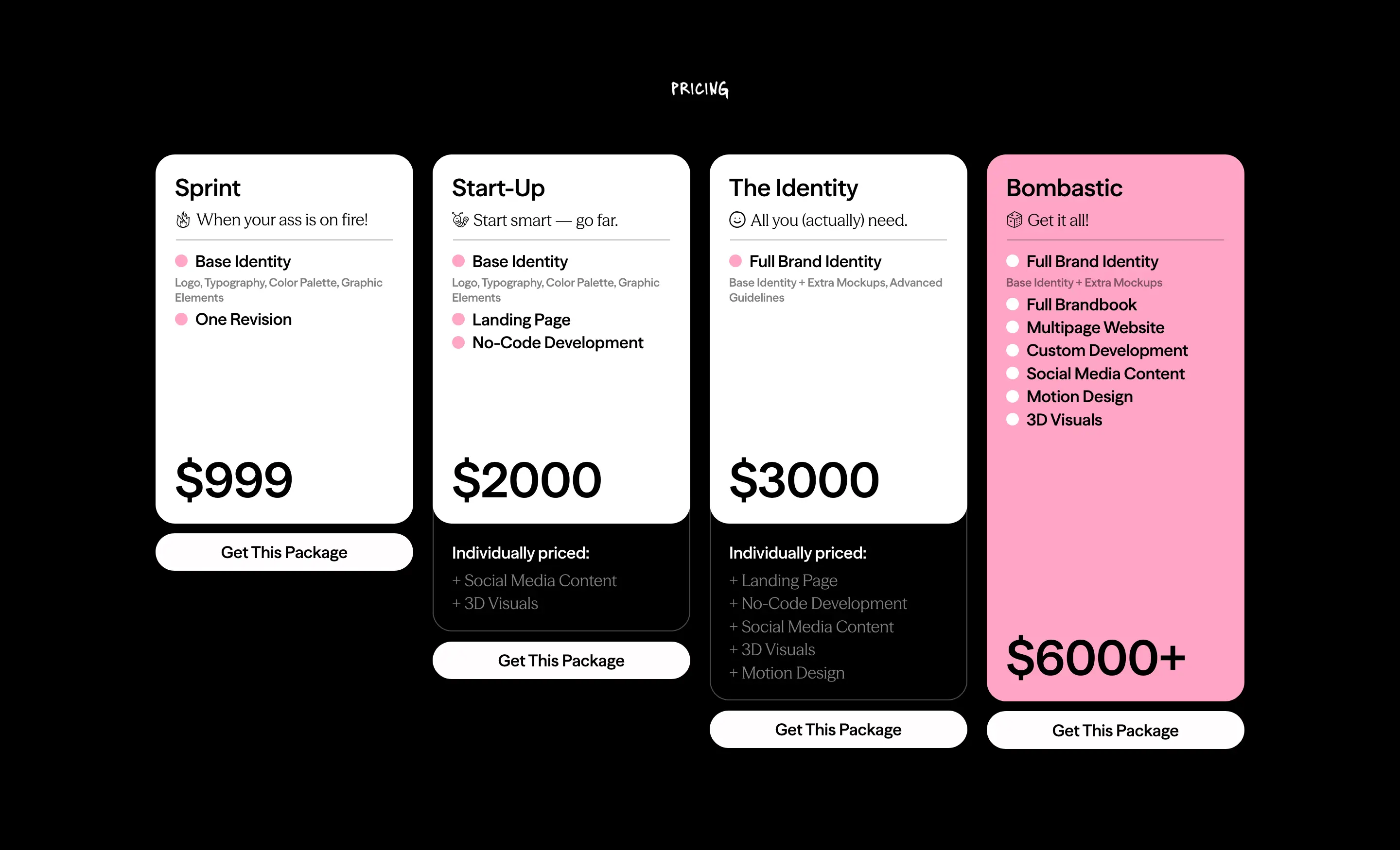 Poch Service Pricing Design